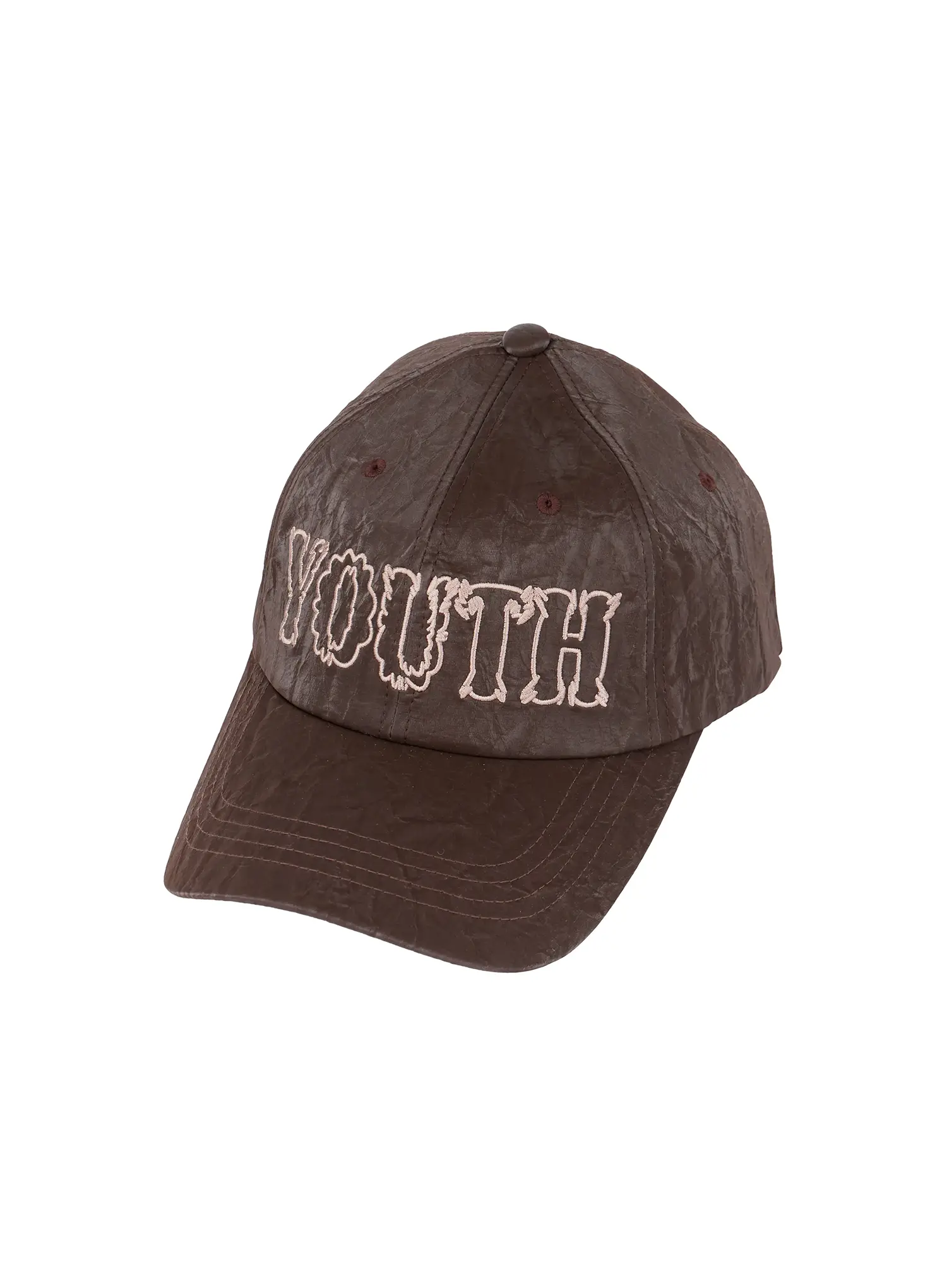 Crackle Faux Leather Youth Cap ID524 - Image 11