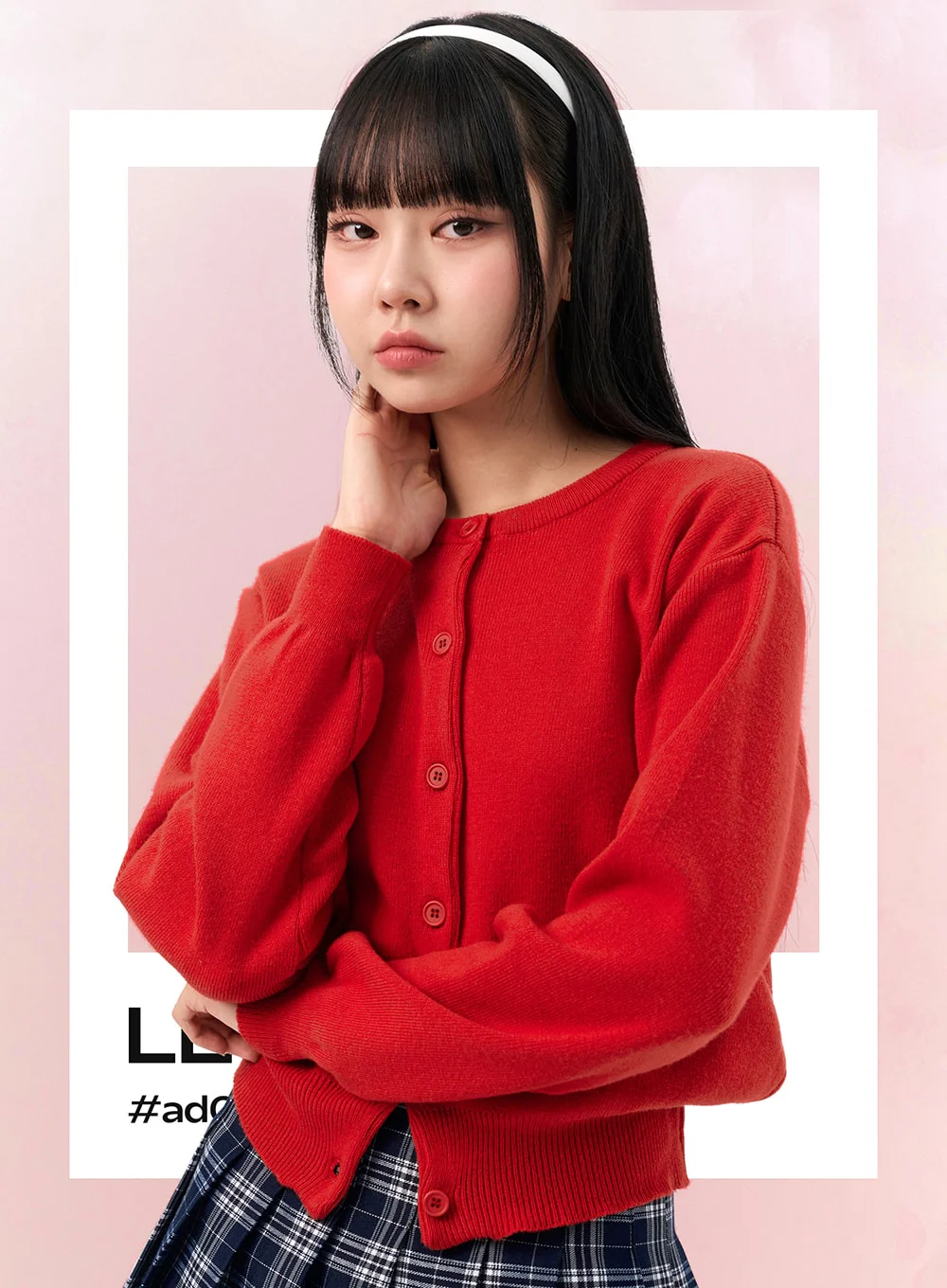 Crew Neck Cardigan IO317 - Image 3