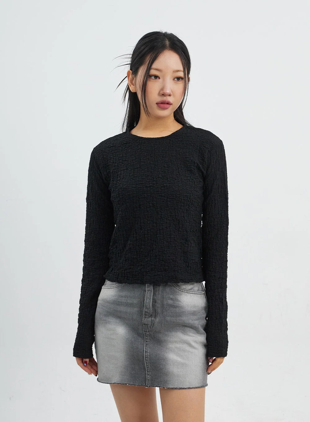 Crewneck Long Sleeve Top CJ318 - Image 5