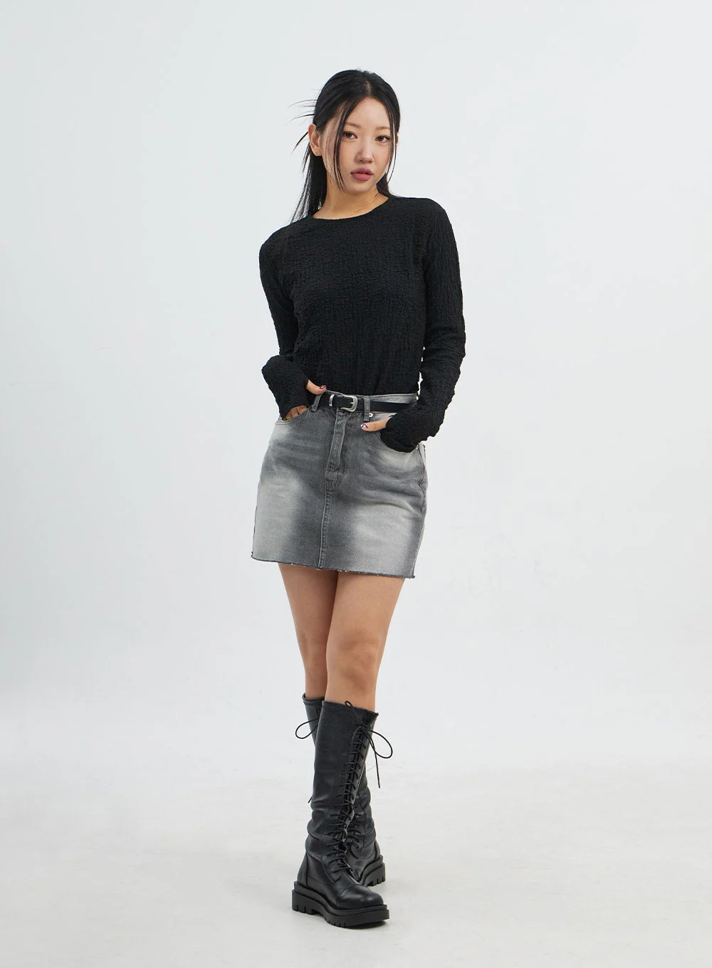 Crewneck Long Sleeve Top CJ318 - Image 8