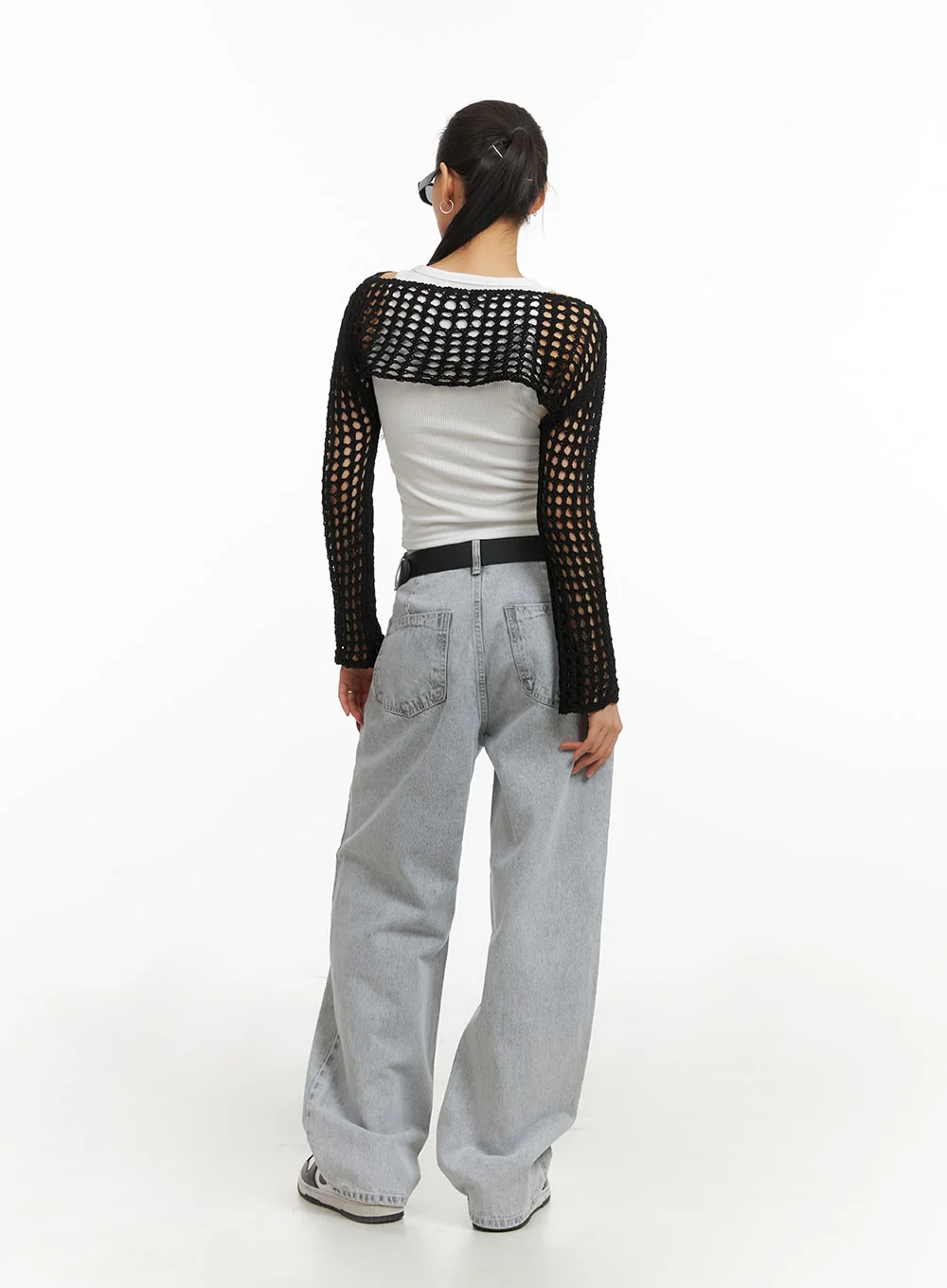 Crochet Knit Bolero Sweater IA417 - Image 7