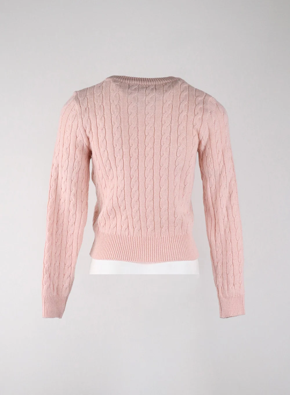 Crop Cable Knit Sweater IJ403 - Image 8