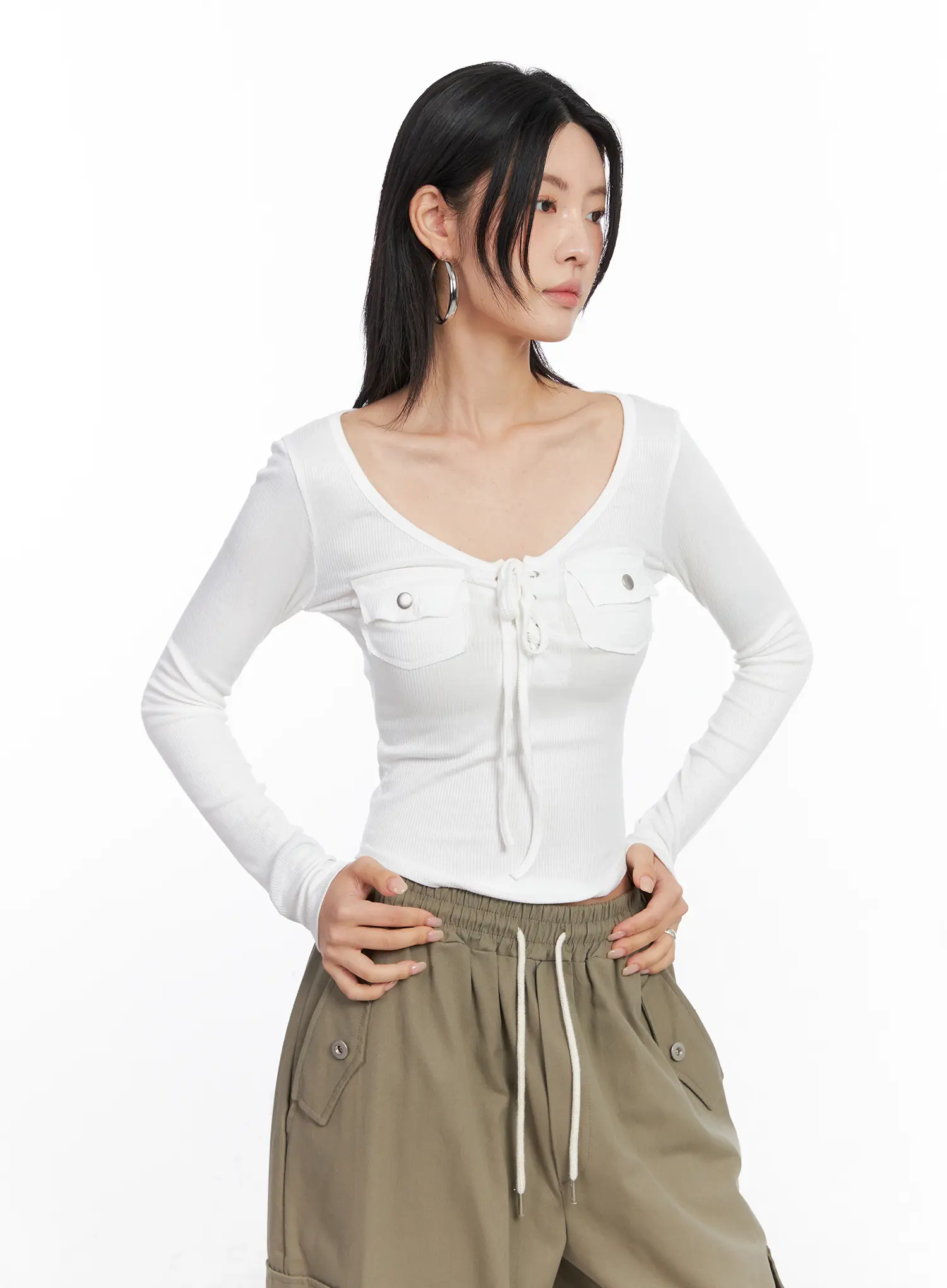 Crop Long Sleeve Corset CC1809 - Image 2