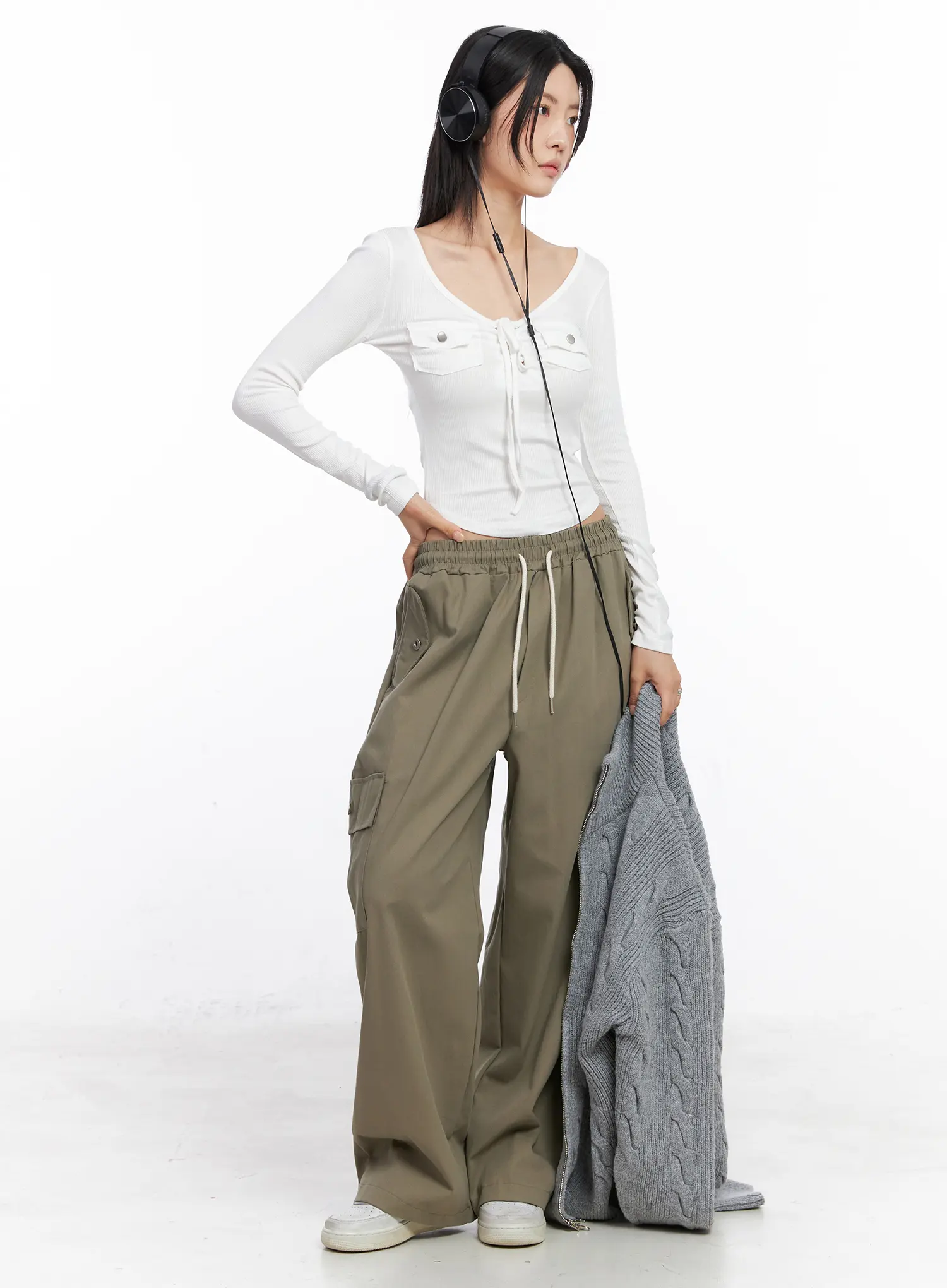Crop Long Sleeve Corset CC1809 - Image 3
