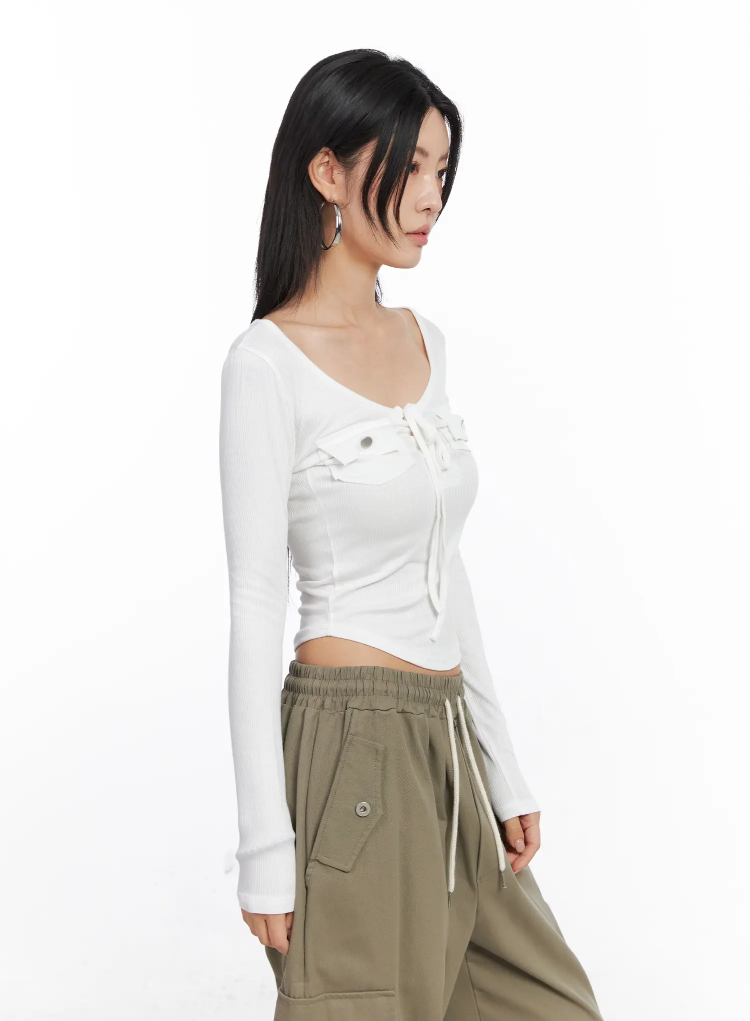 Crop Long Sleeve Corset CC1809 - Image 5