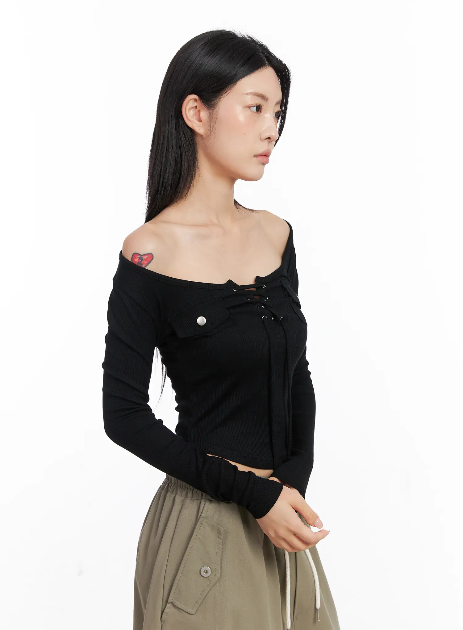 Crop Long Sleeve Corset CC1809 - Image 8