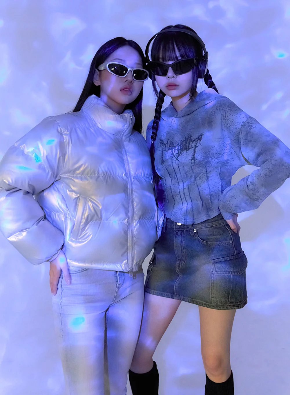 Crop Metallic Puffer Jacket IN322 - Image 7
