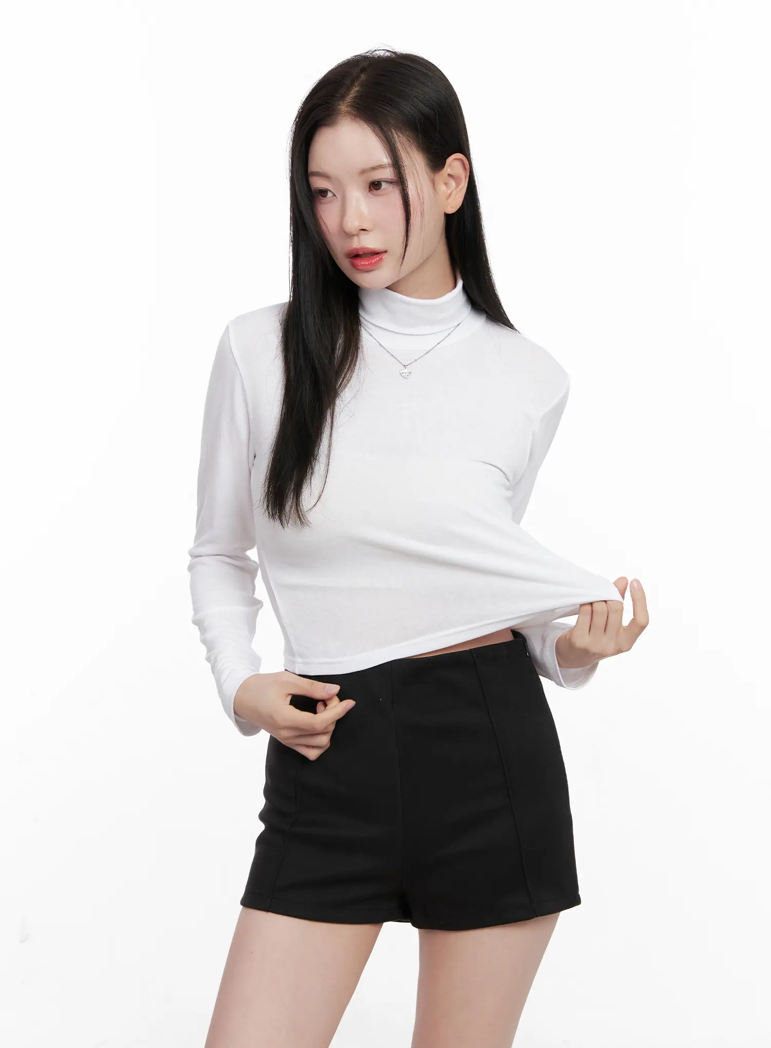 Crop Turtleneck Long Sleeve Top CN504 - Image 5