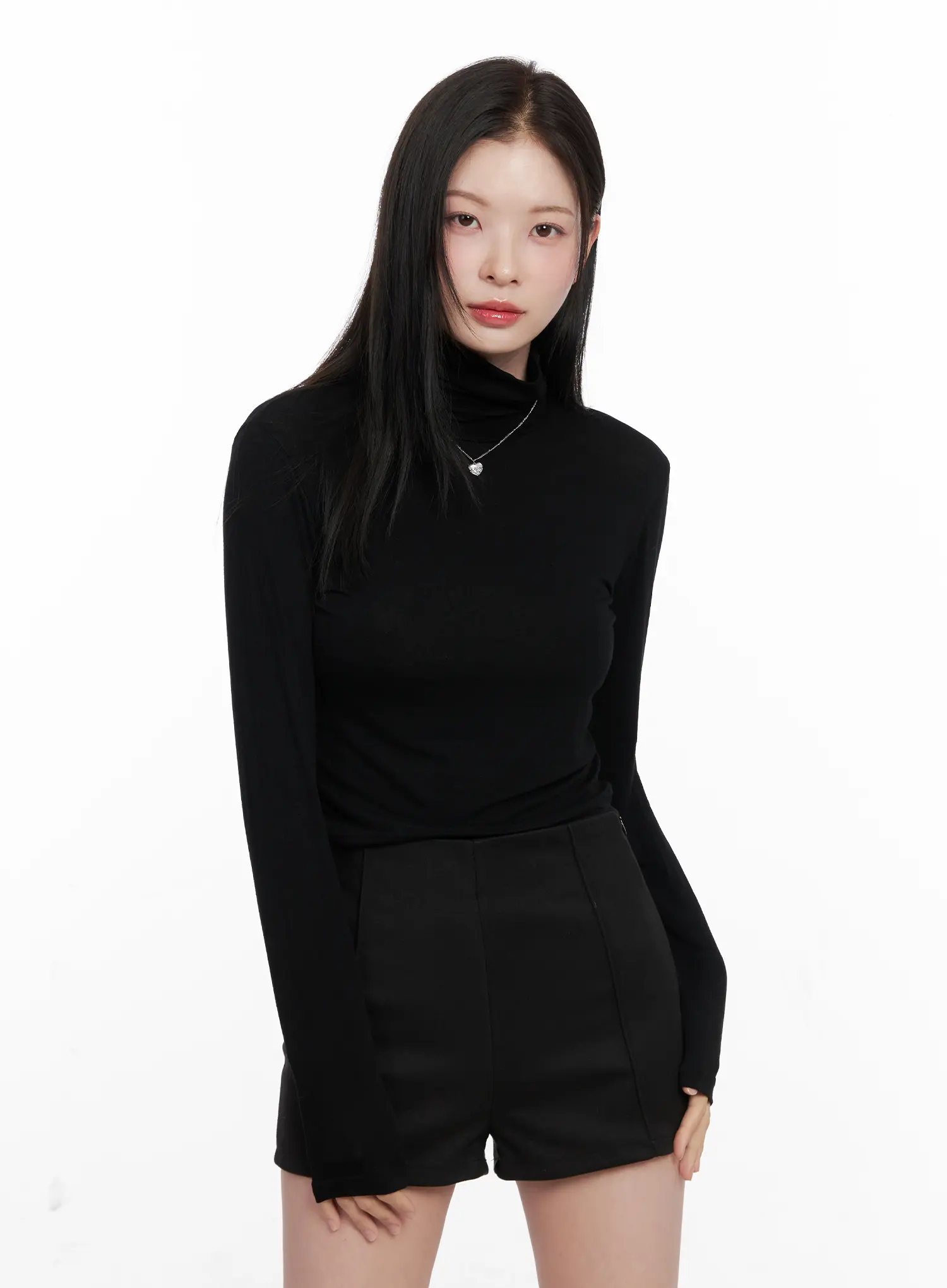 Crop Turtleneck Long Sleeve Top CN504 - Image 9