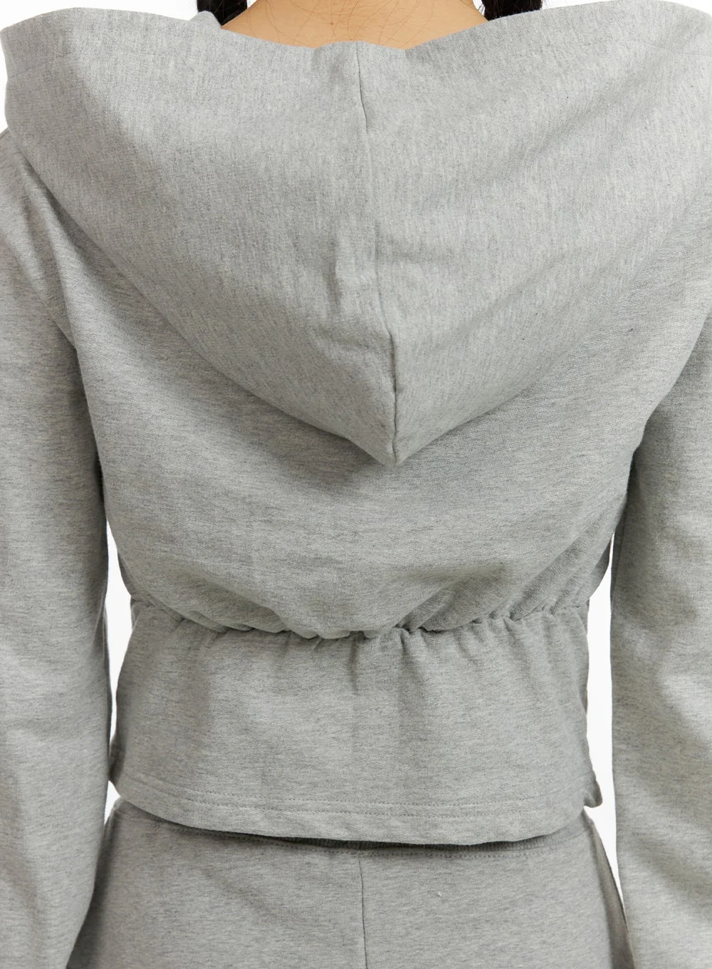 Crop Zip Up Sweat Hoodie CF415 - Image 7