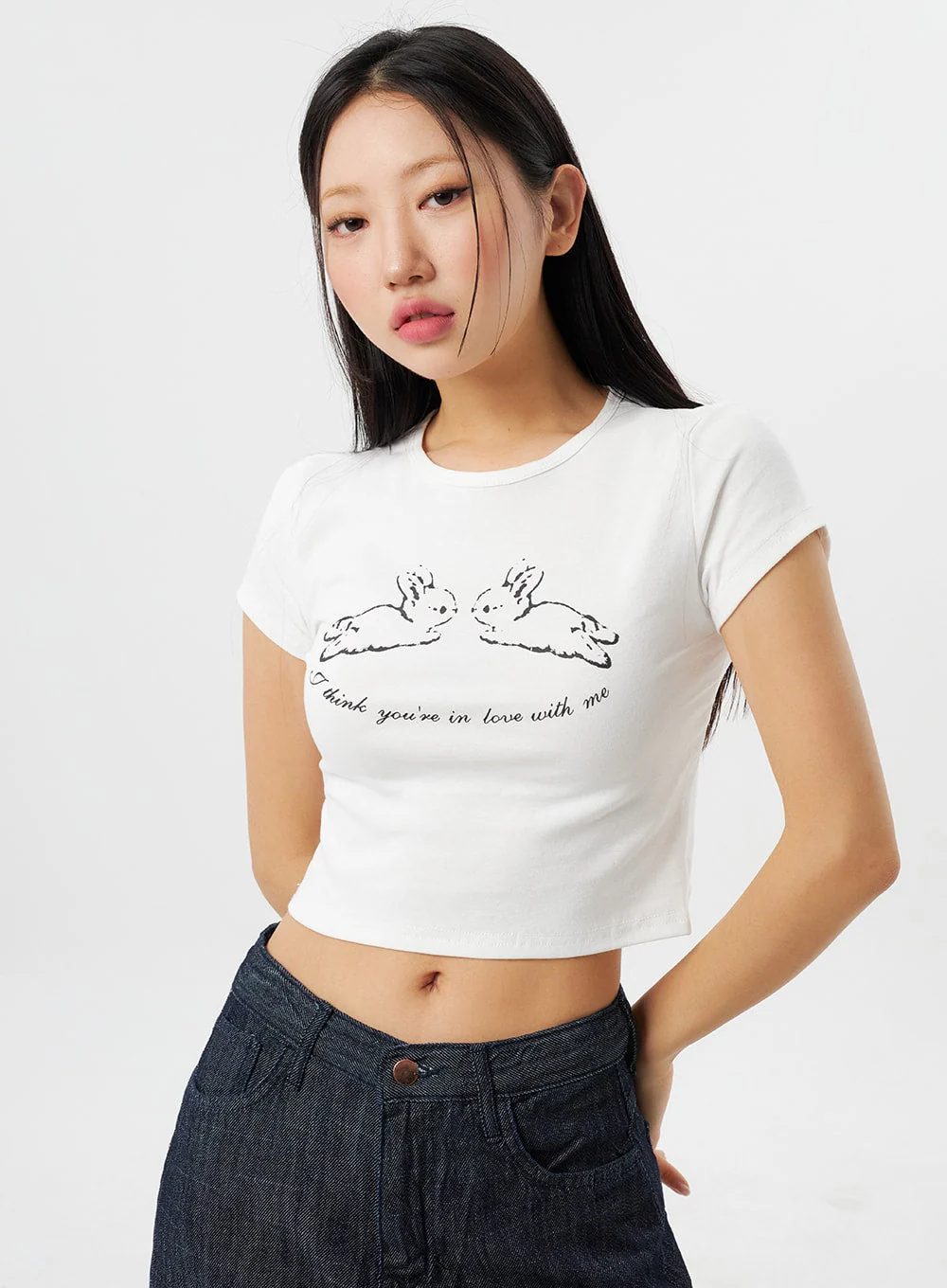Cropped Bunny Tee CY315