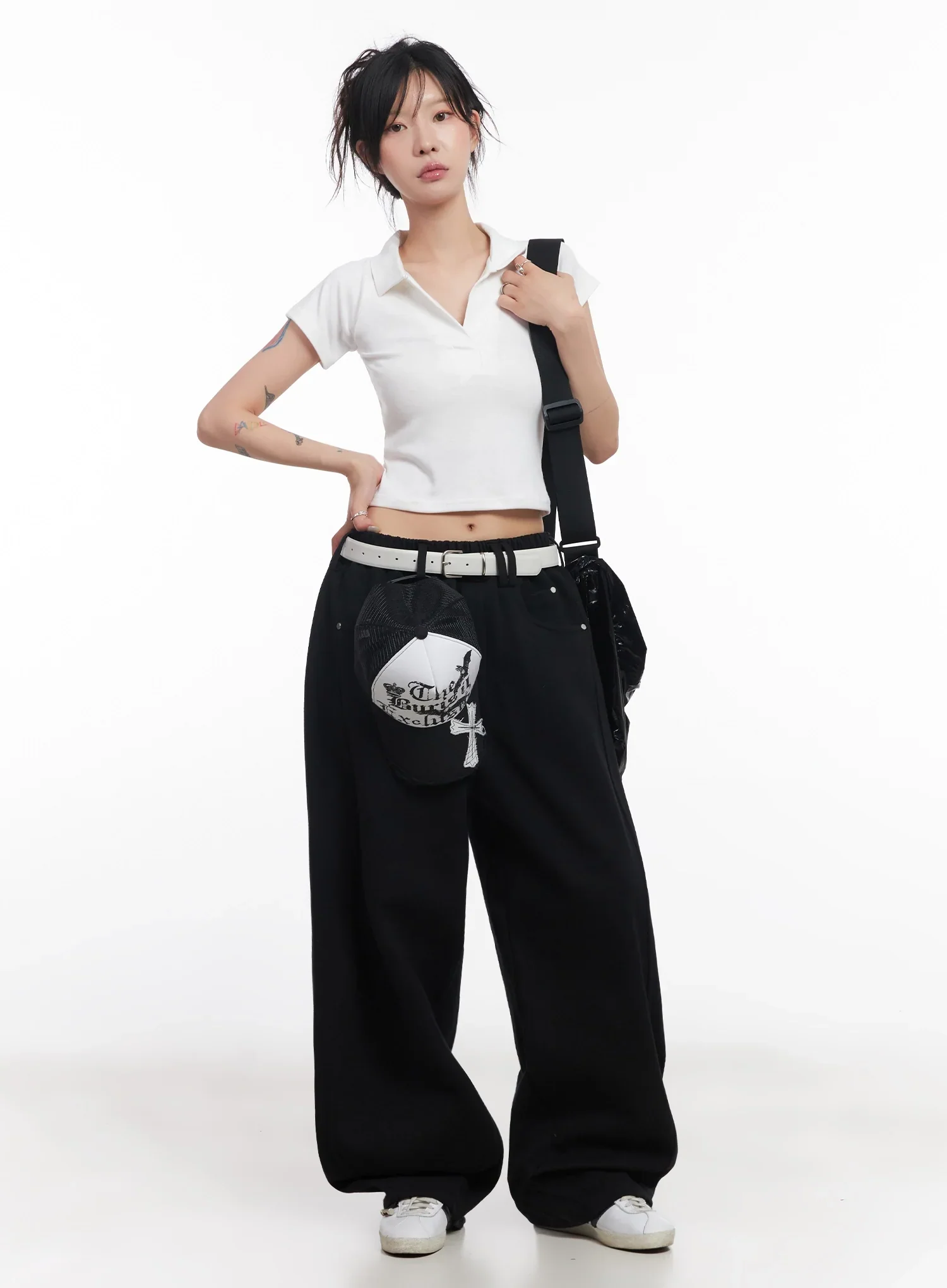 Cropped Collared Tee IC503 - Image 2