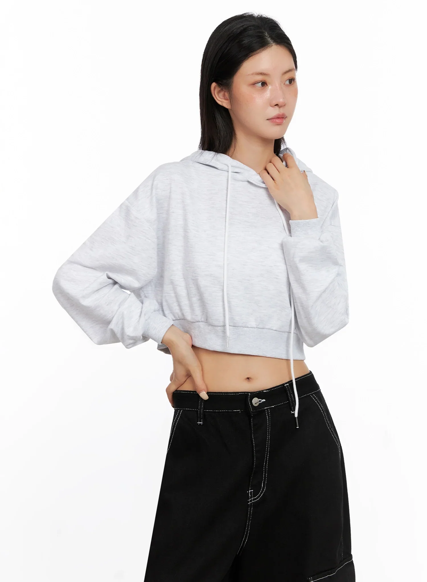 Cropped Essential Hoodie IS515 - Image 2