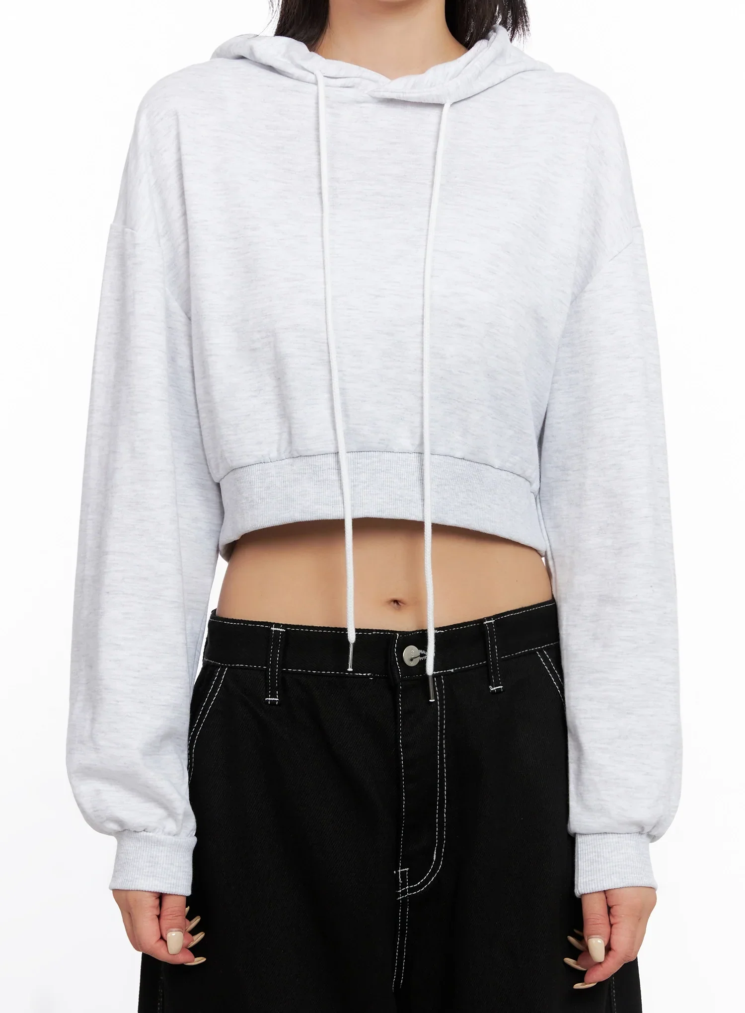 Cropped Essential Hoodie IS515 - Image 3
