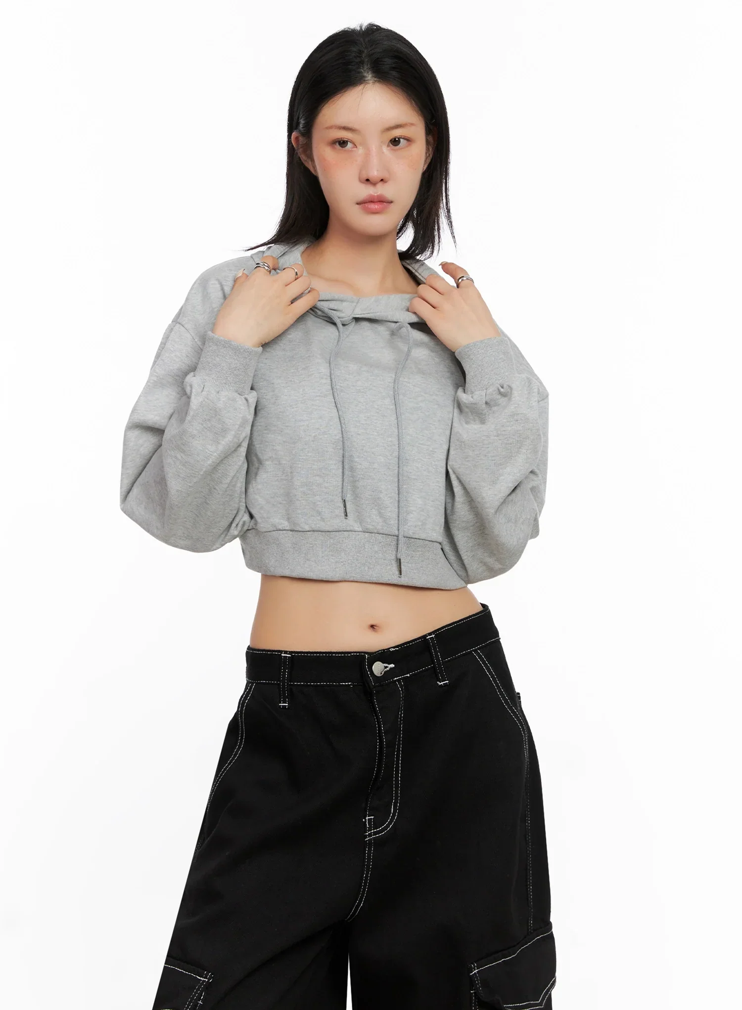 Cropped Essential Hoodie IS515 - Image 7