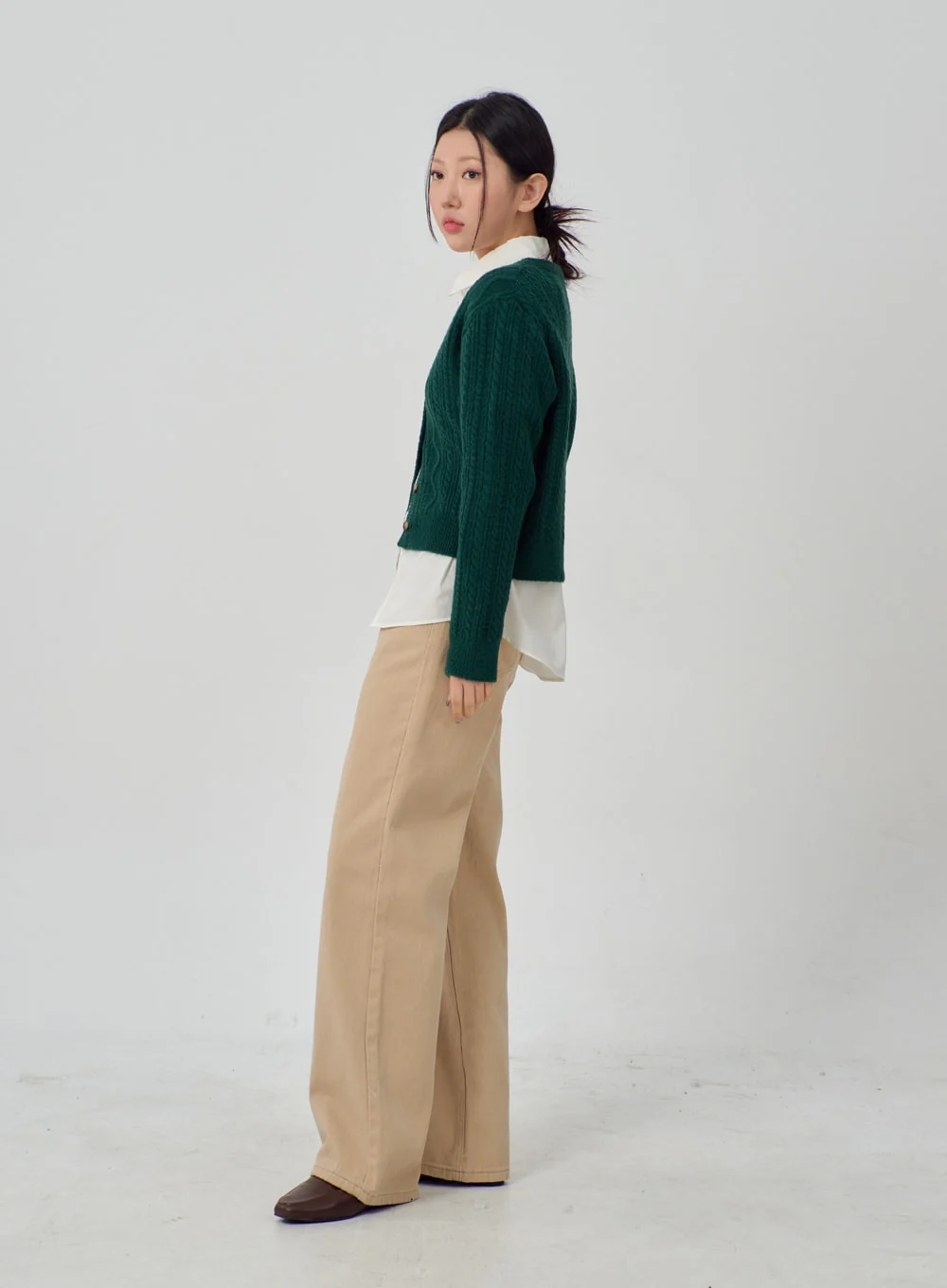 Cropped Knit Cardigan IM315 - Image 10