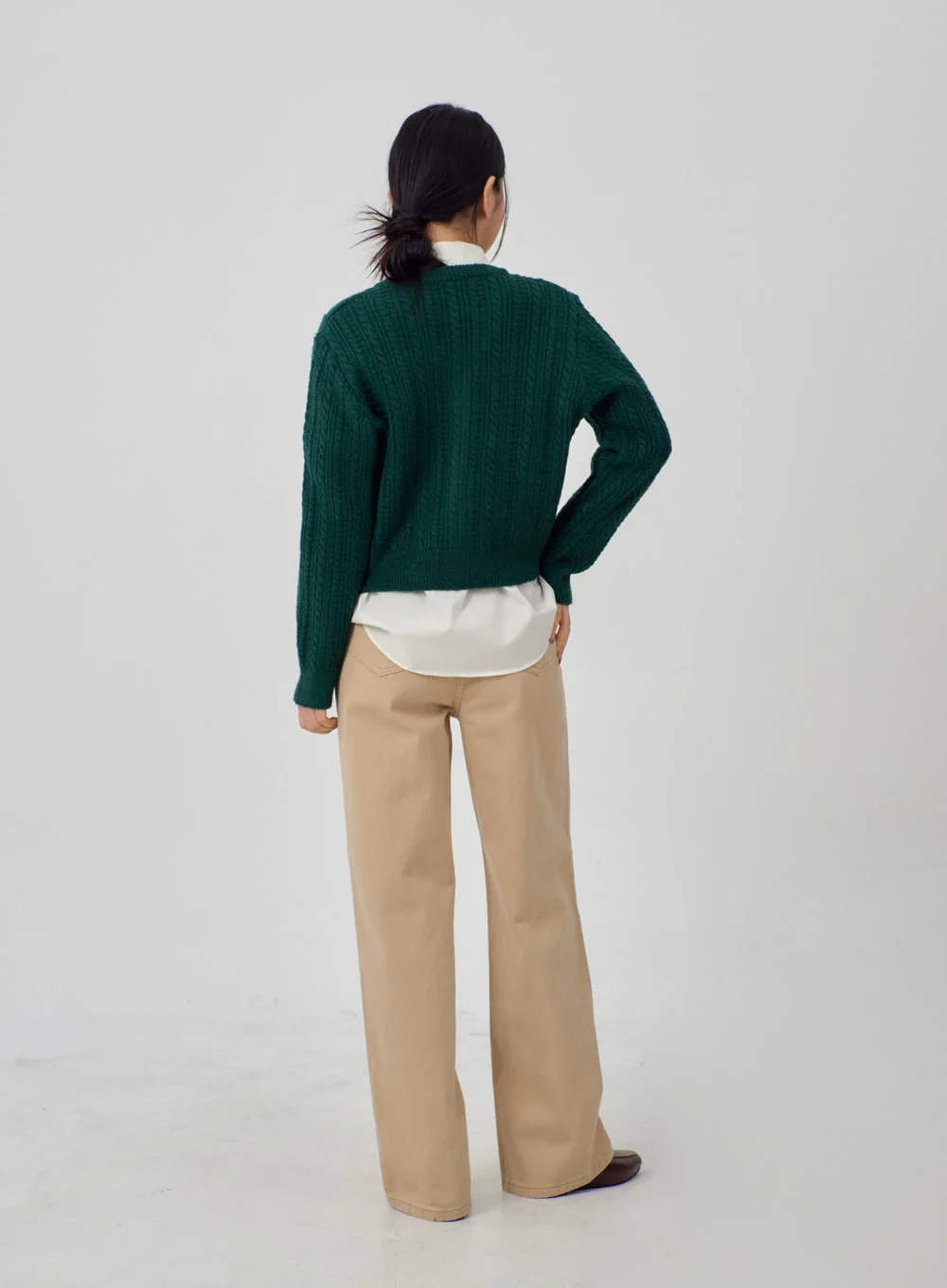 Cropped Knit Cardigan IM315 - Image 11