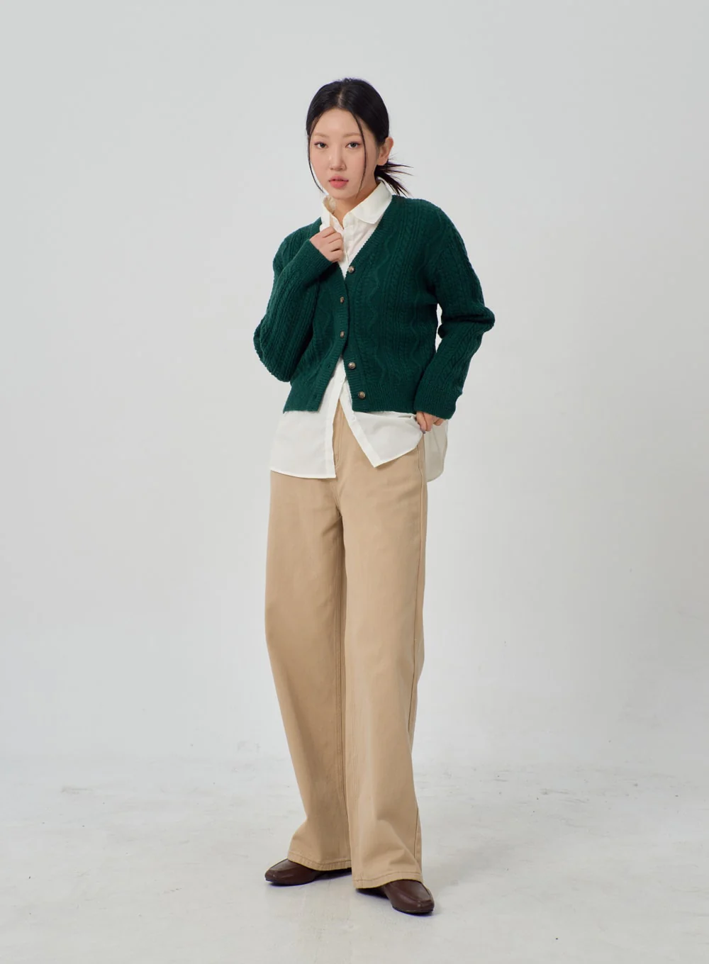 Cropped Knit Cardigan IM315 - Image 3