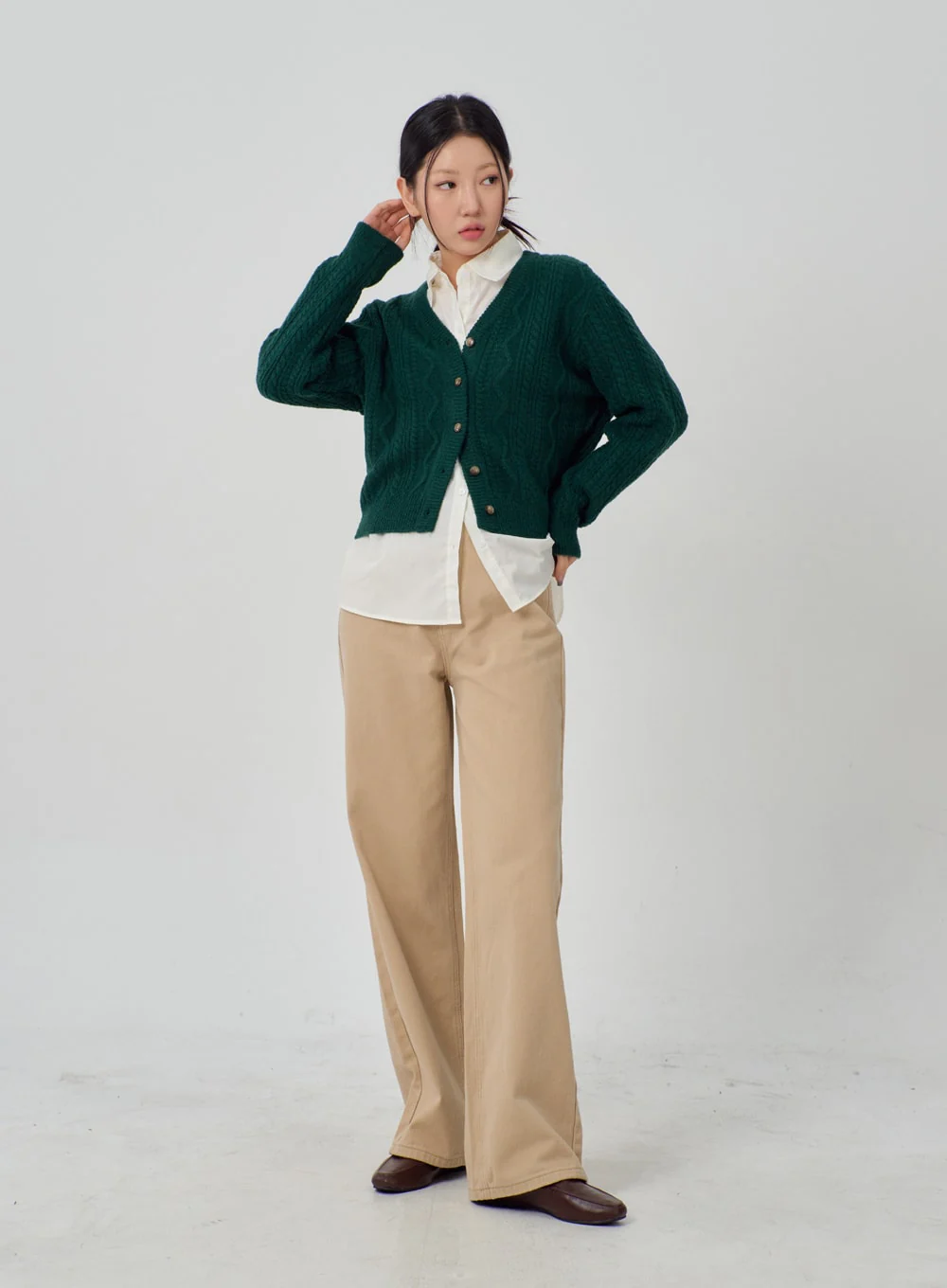 Cropped Knit Cardigan IM315 - Image 4