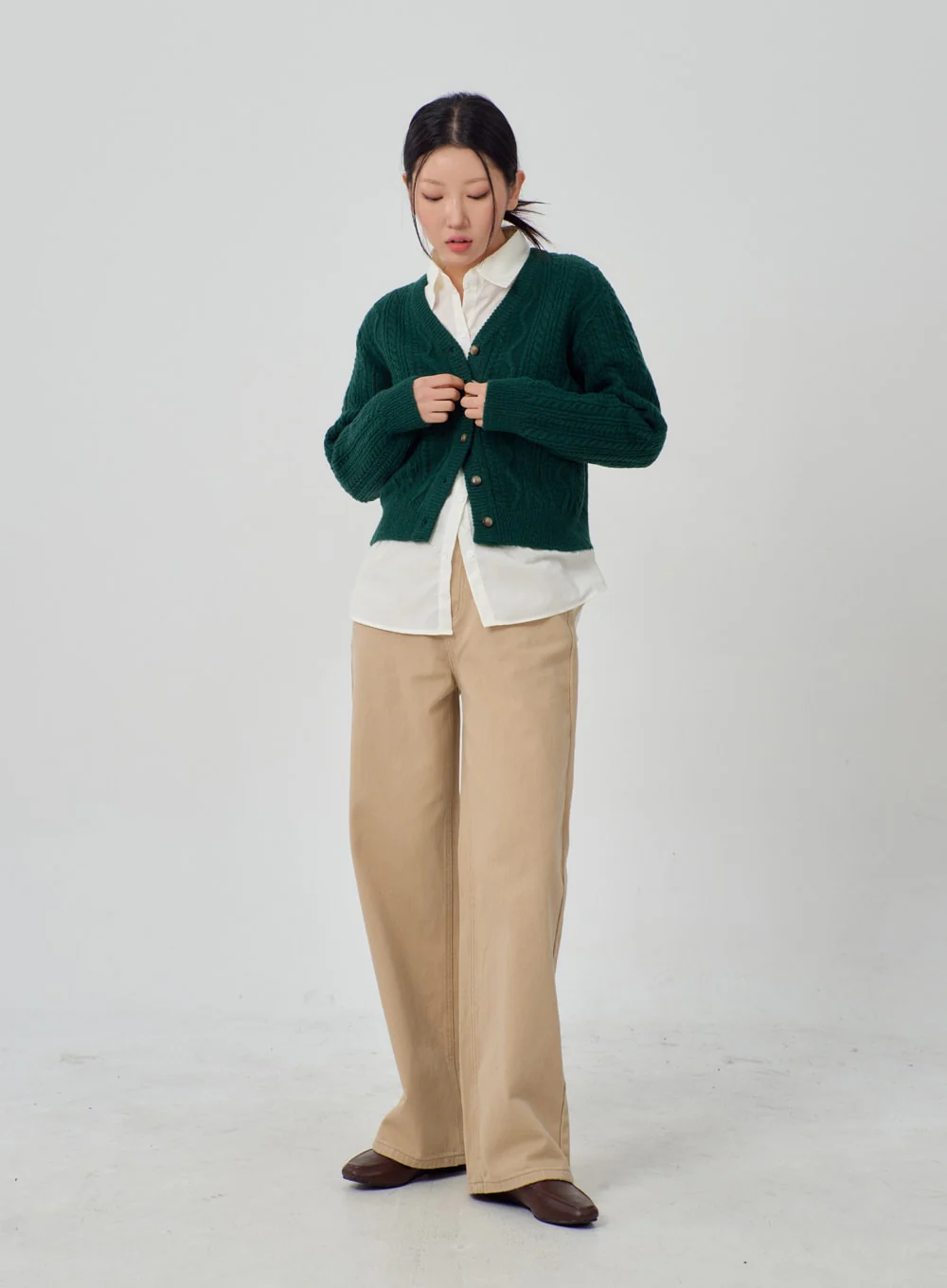 Cropped Knit Cardigan IM315 - Image 5