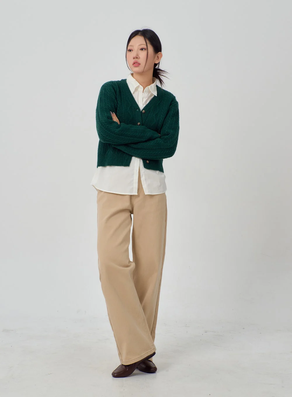 Cropped Knit Cardigan IM315 - Image 6