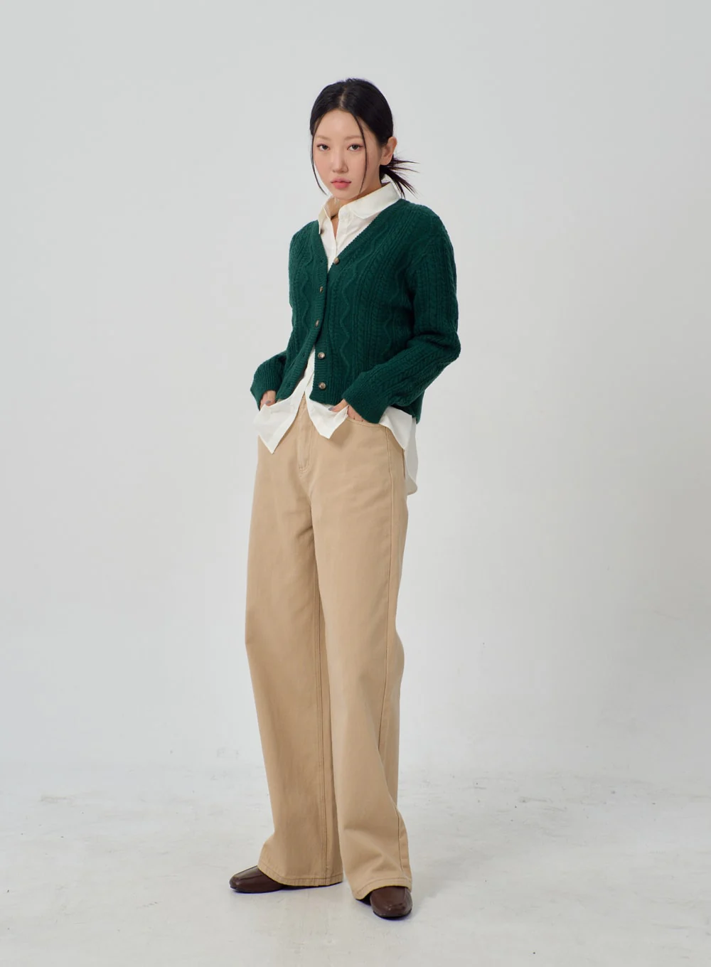 Cropped Knit Cardigan IM315 - Image 7