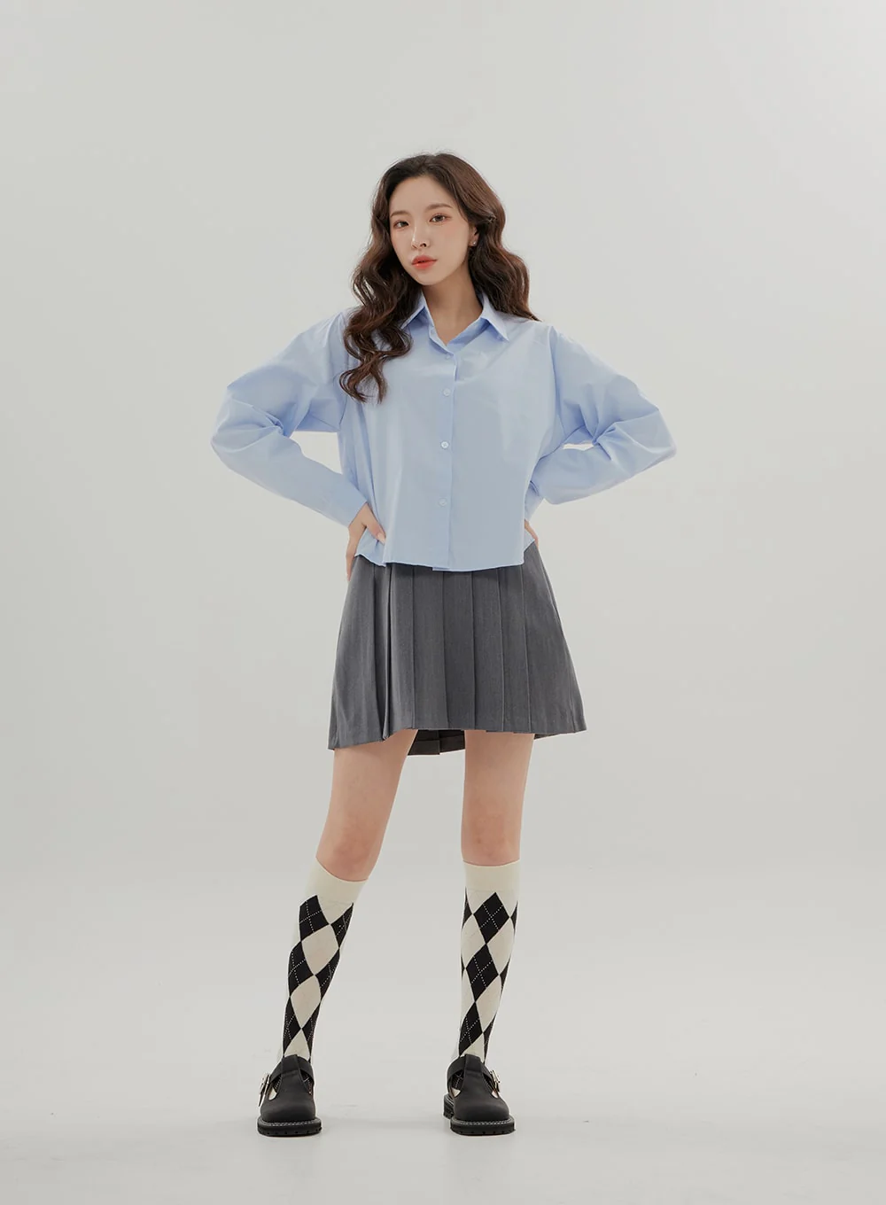 Cropped Long Sleeve Shirt B0802