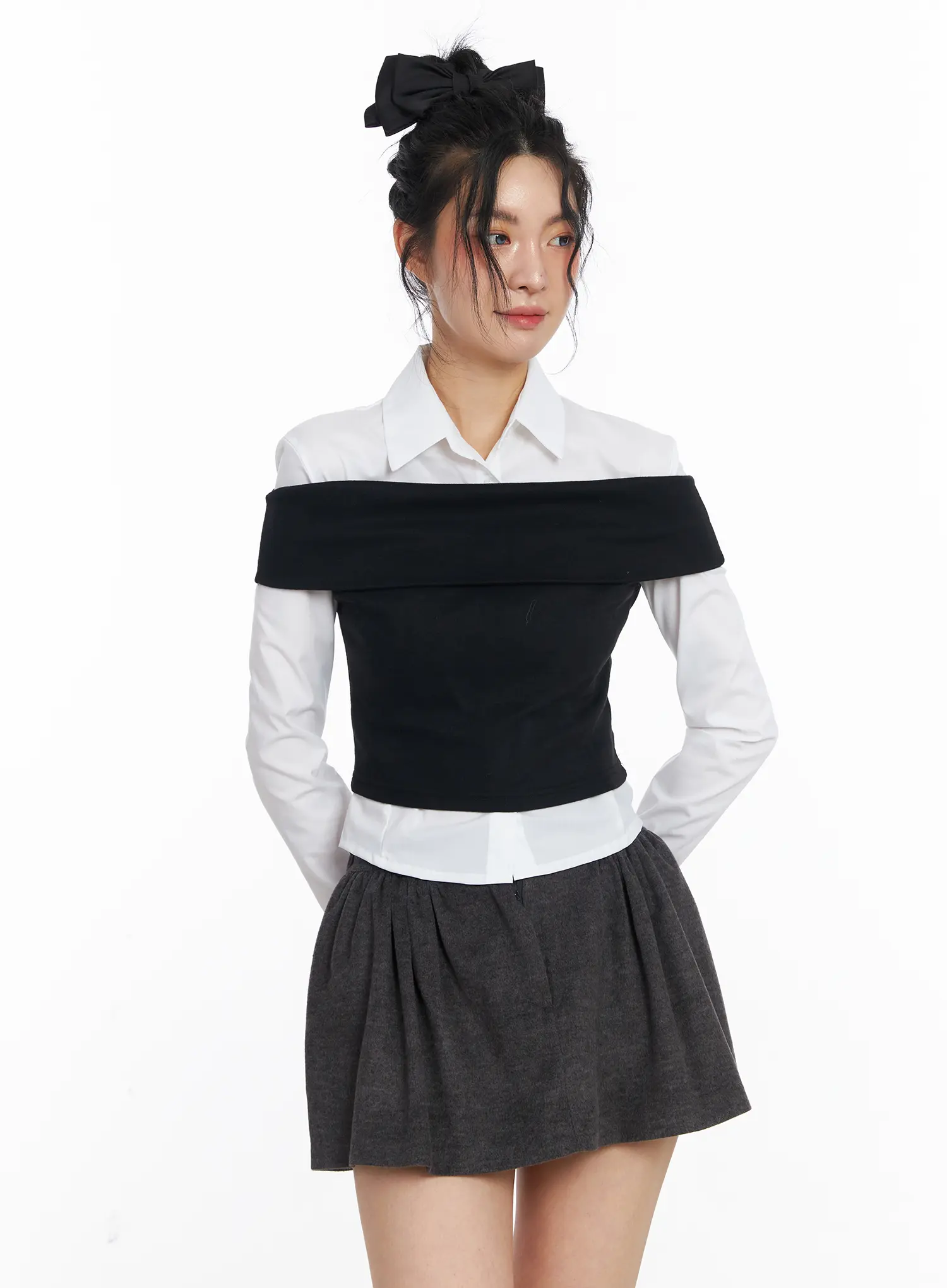 Cropped Off-Shoulder Top CJ522 - Image 4