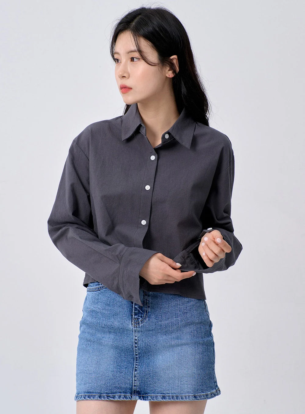 Cropped Shirt OM329 - Image 3