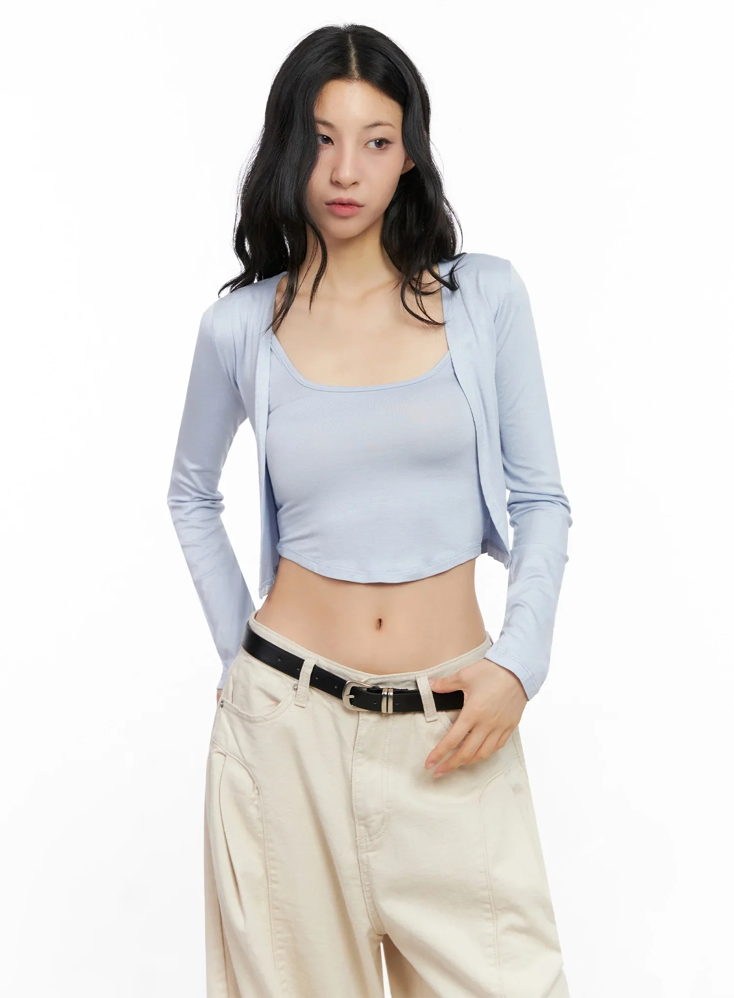 Cropped Tank & Cardigan Set IG508 - Image 19
