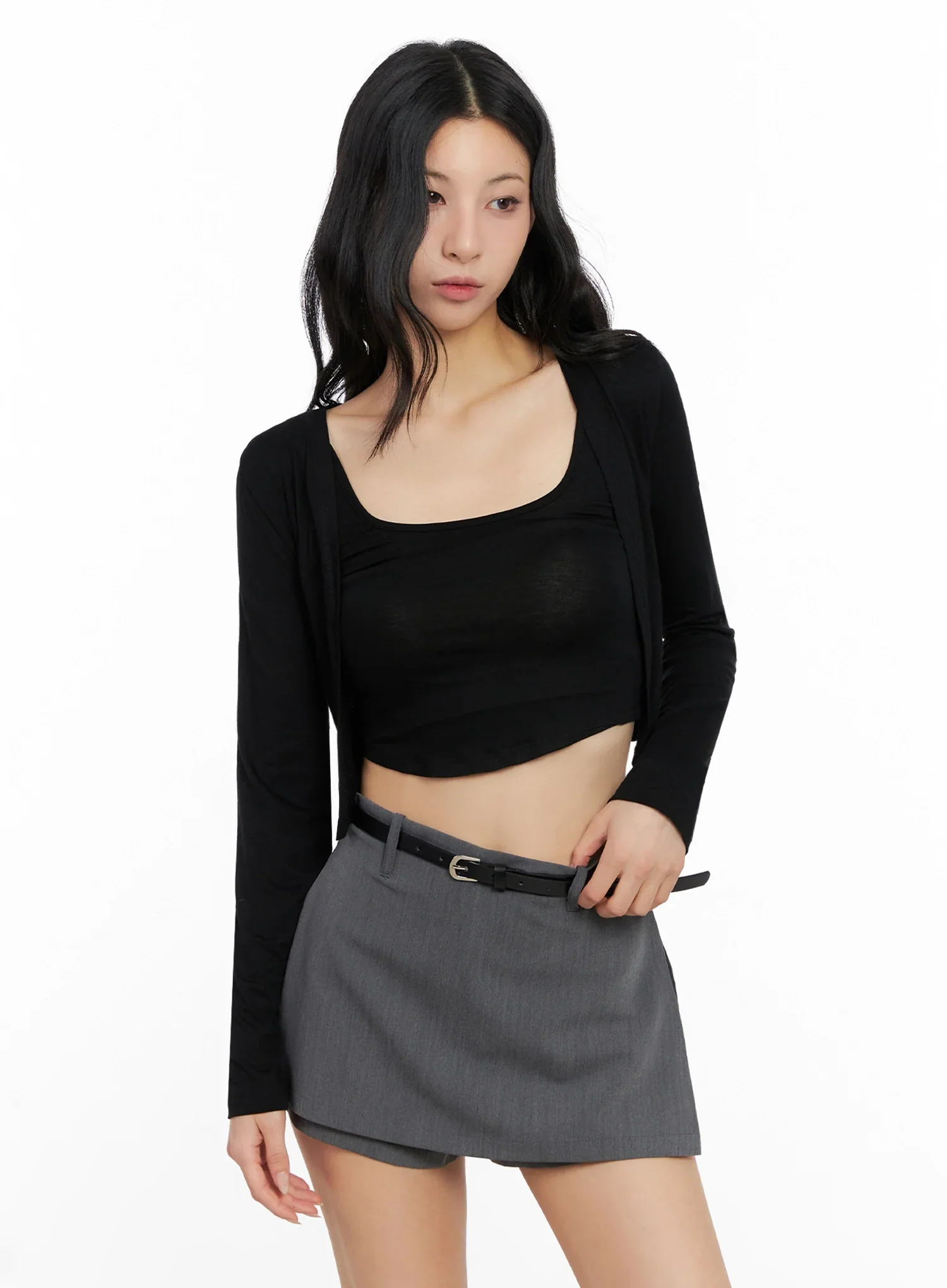 Cropped Tank & Cardigan Set IG508 - Image 3