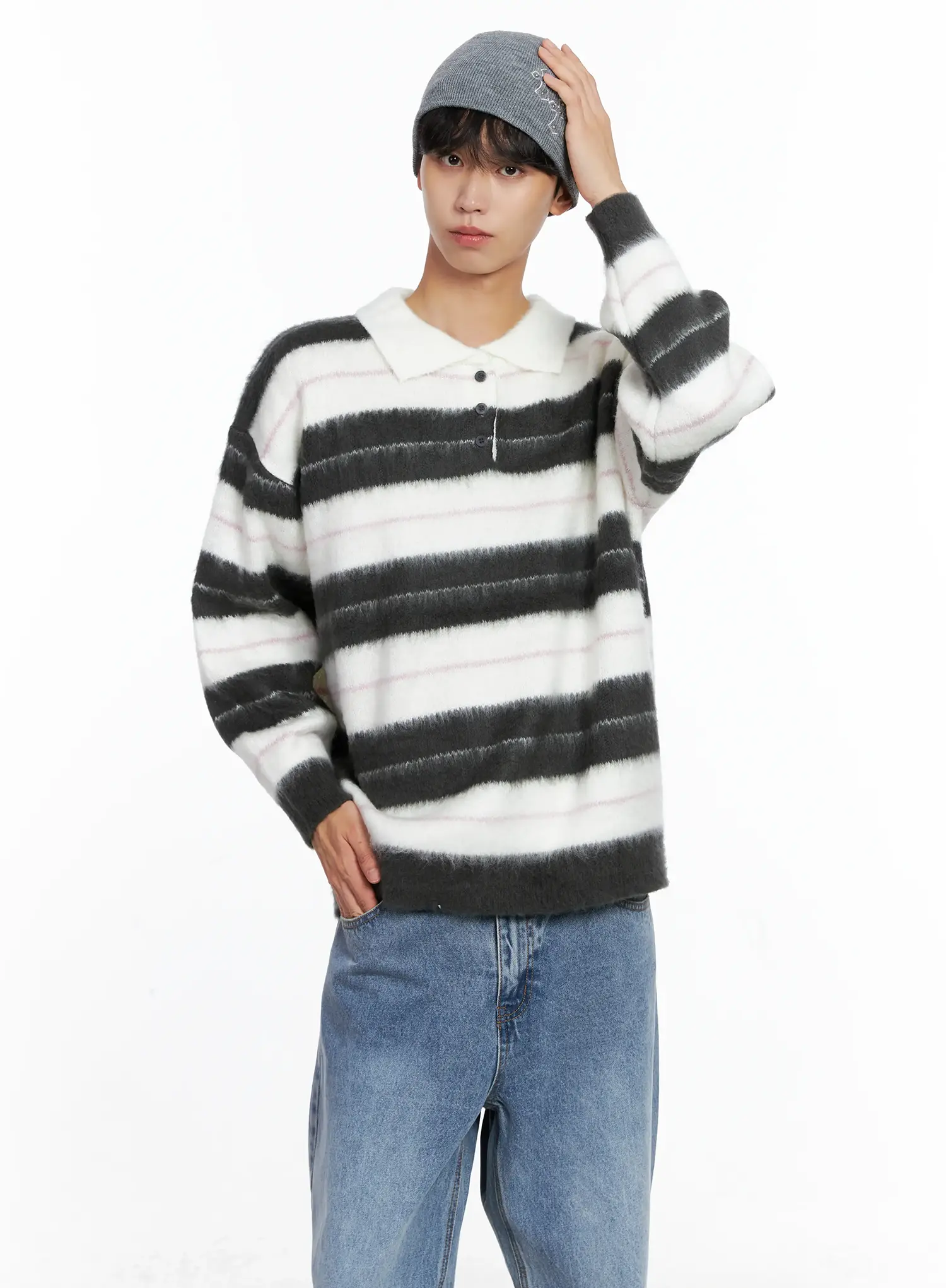 Cross Embroidered Beanie IS519 - Image 3