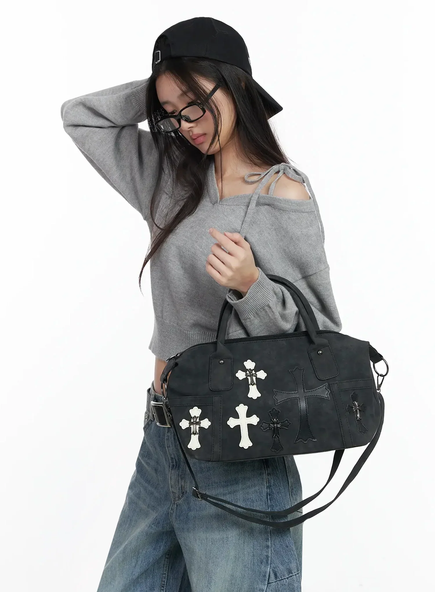 Cross Patch Shoulder Bag IM504 - Image 3