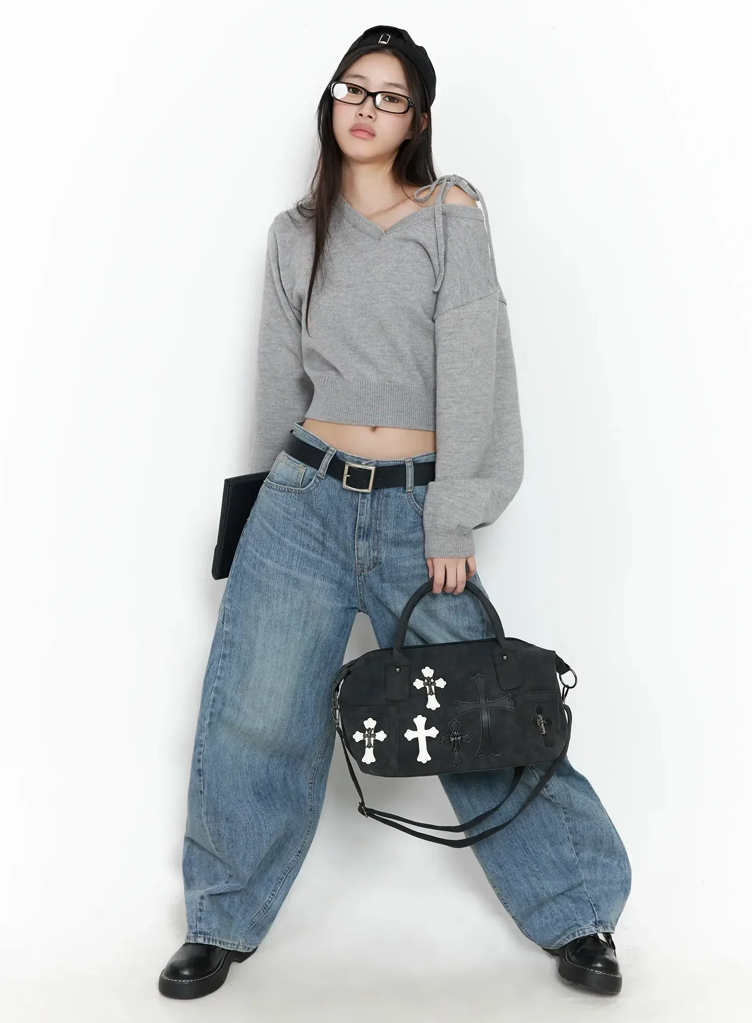 Cross Patch Shoulder Bag IM504 - Image 4