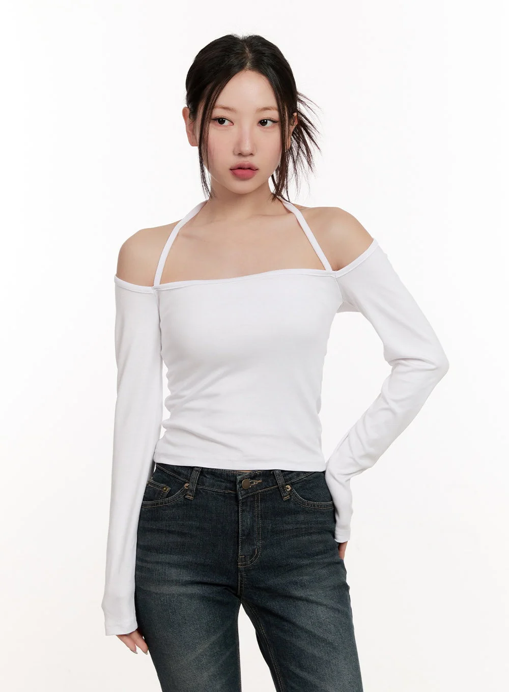Cross-Strap Off-Shoulder Top CM507 - Image 9