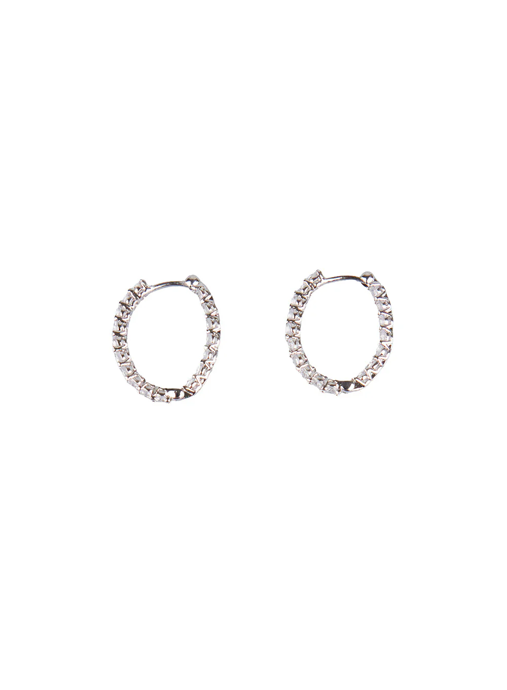 Cubic Oval Earrings CJ521 - Image 5