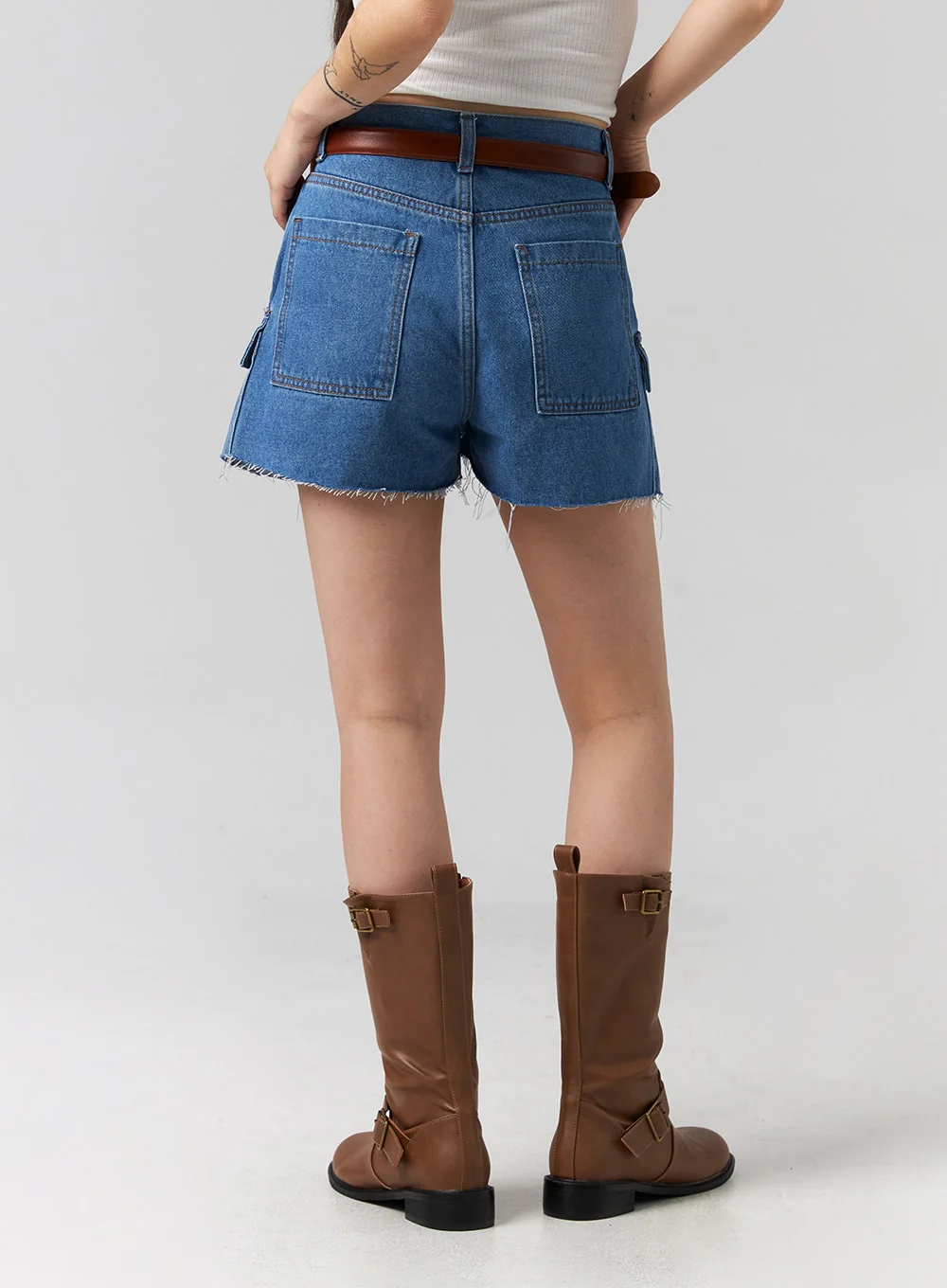 Cut Out Denim Shorts CG316 - Image 6