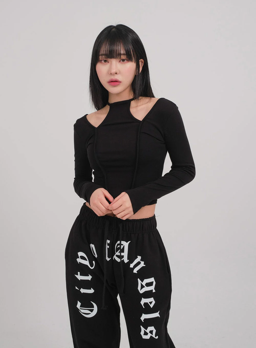 Cut Out Long Sleeve Top C0302 - Image 10