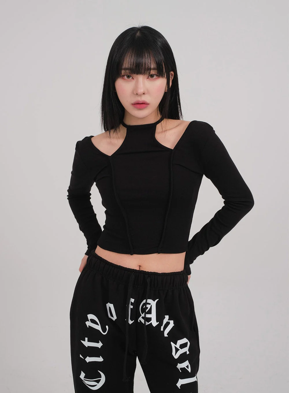 Cut Out Long Sleeve Top C0302 - Image 11