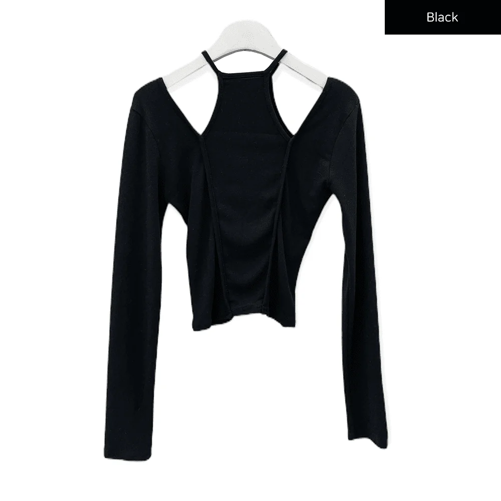 Cut Out Long Sleeve Top C0302 - Image 18