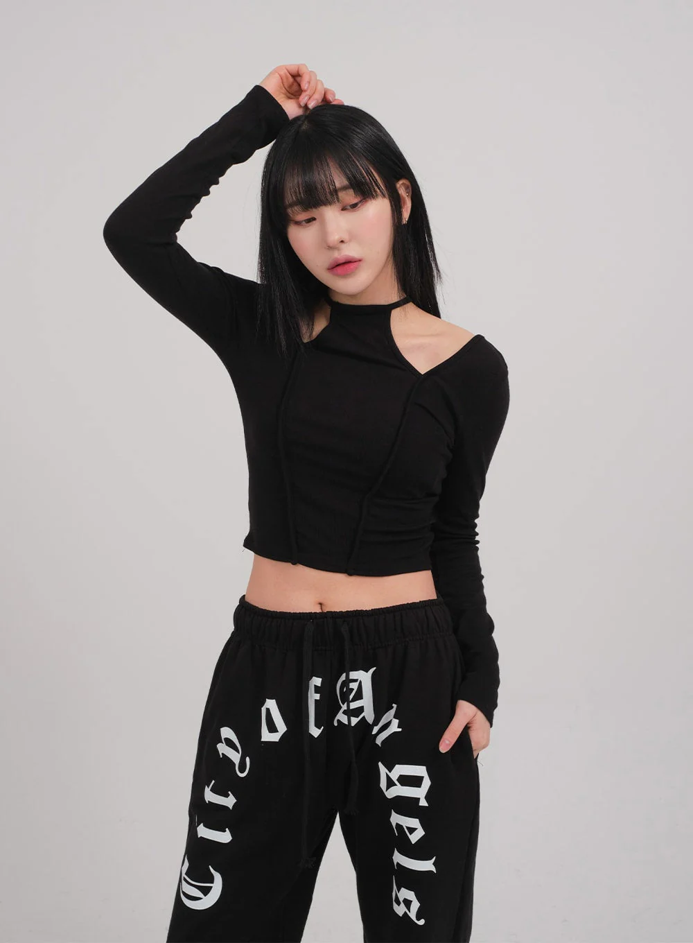 Cut Out Long Sleeve Top C0302 - Image 5