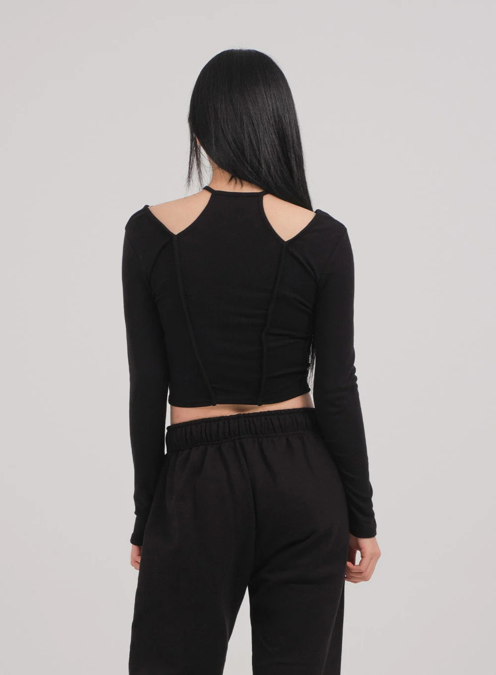 Cut Out Long Sleeve Top C0302 - Image 6