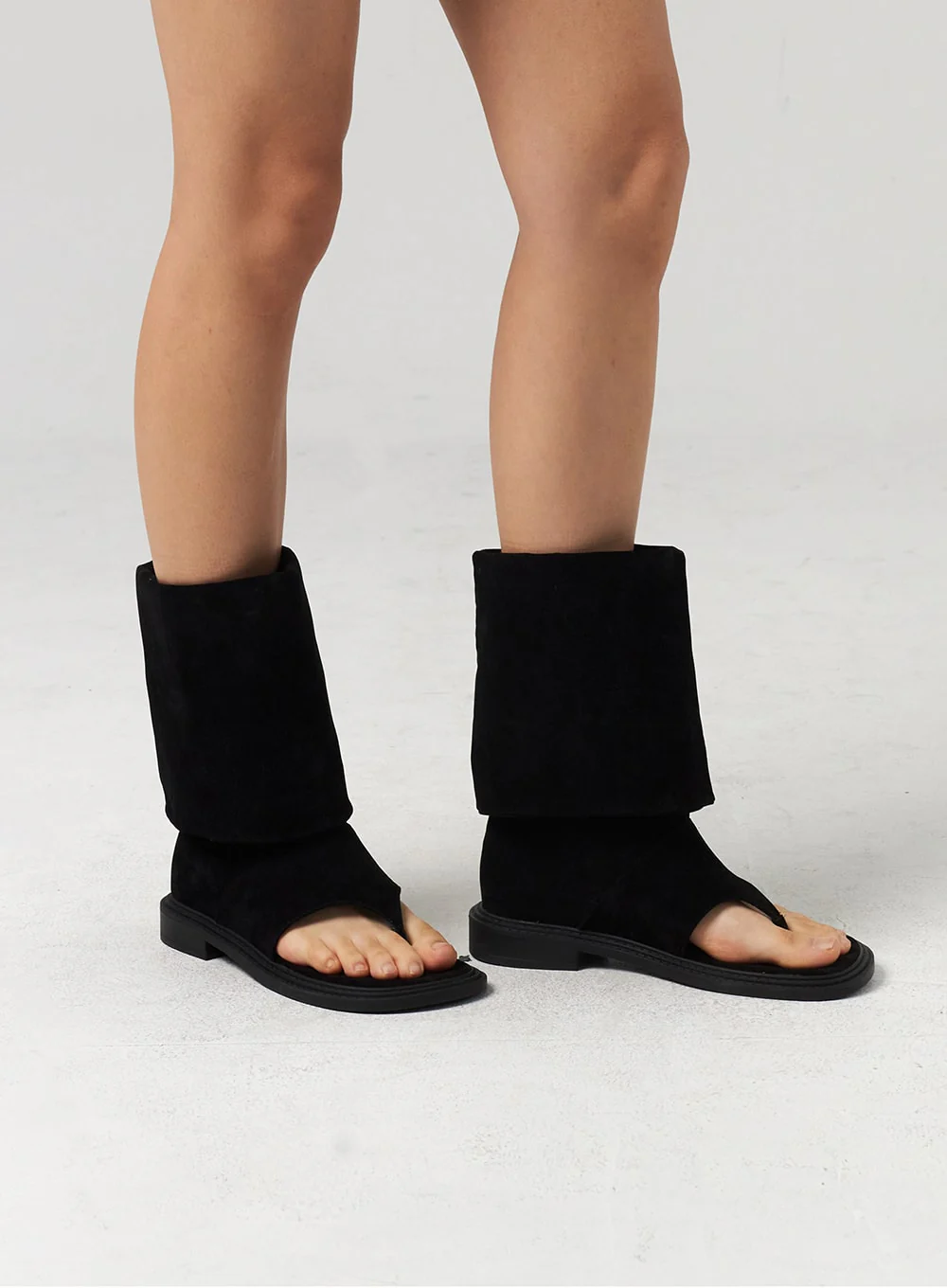 Cut Out Toe Mid-Calf Boots CL310 - Image 7