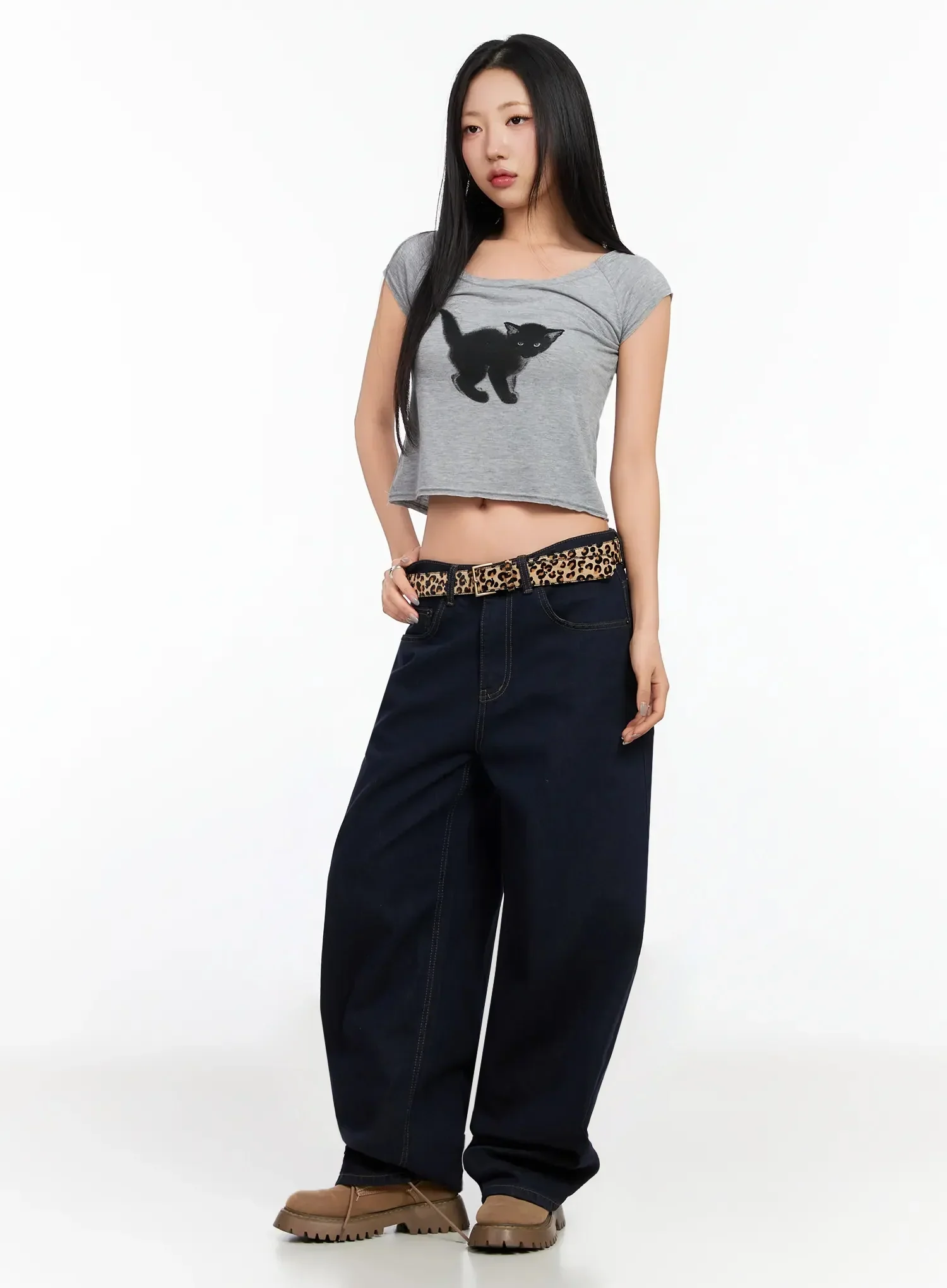 Cute Graphic Boat Neck T-Shirt CA513 - Image 5