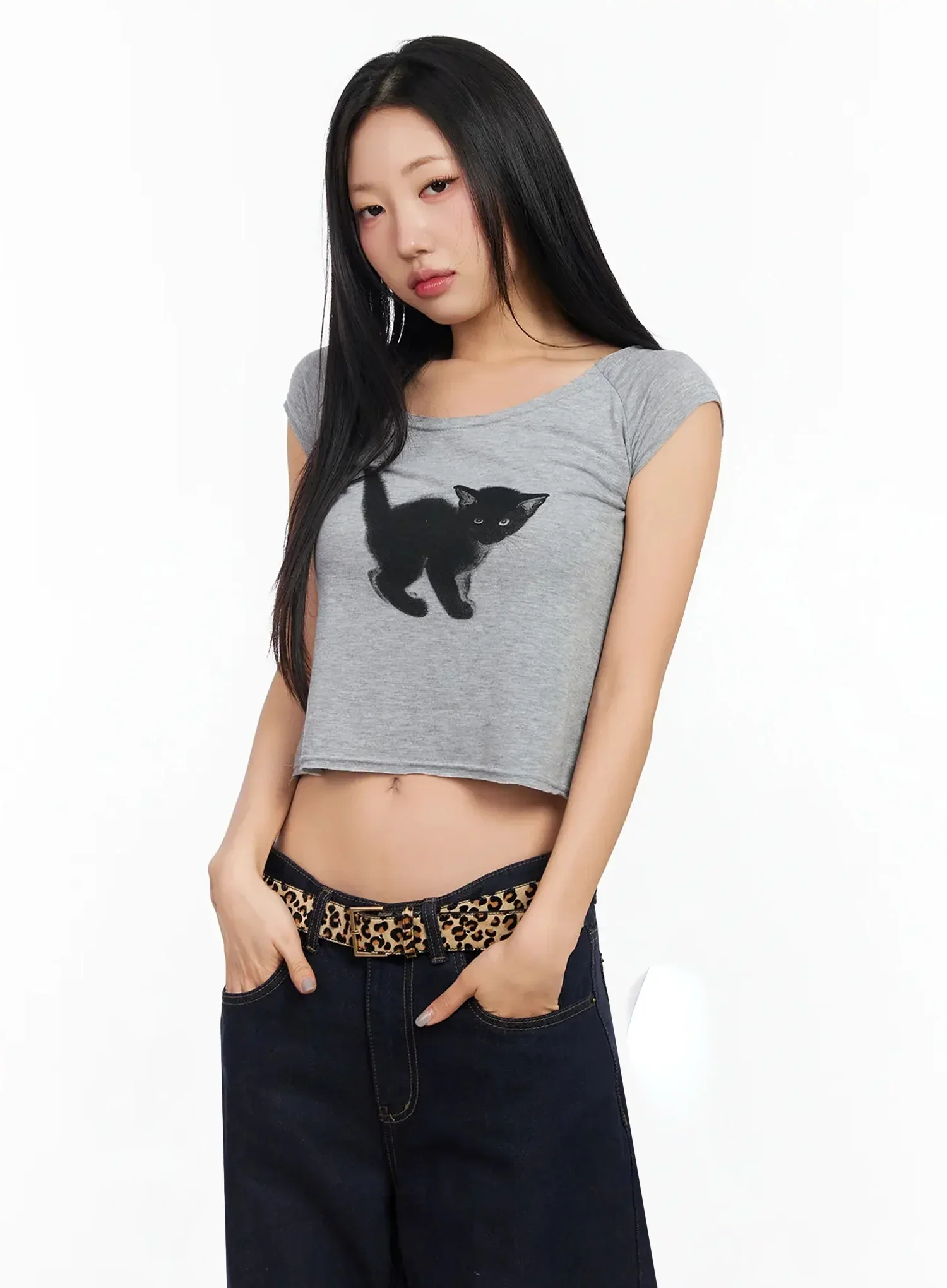 Cute Graphic Boat Neck T-Shirt CA513 - Image 6