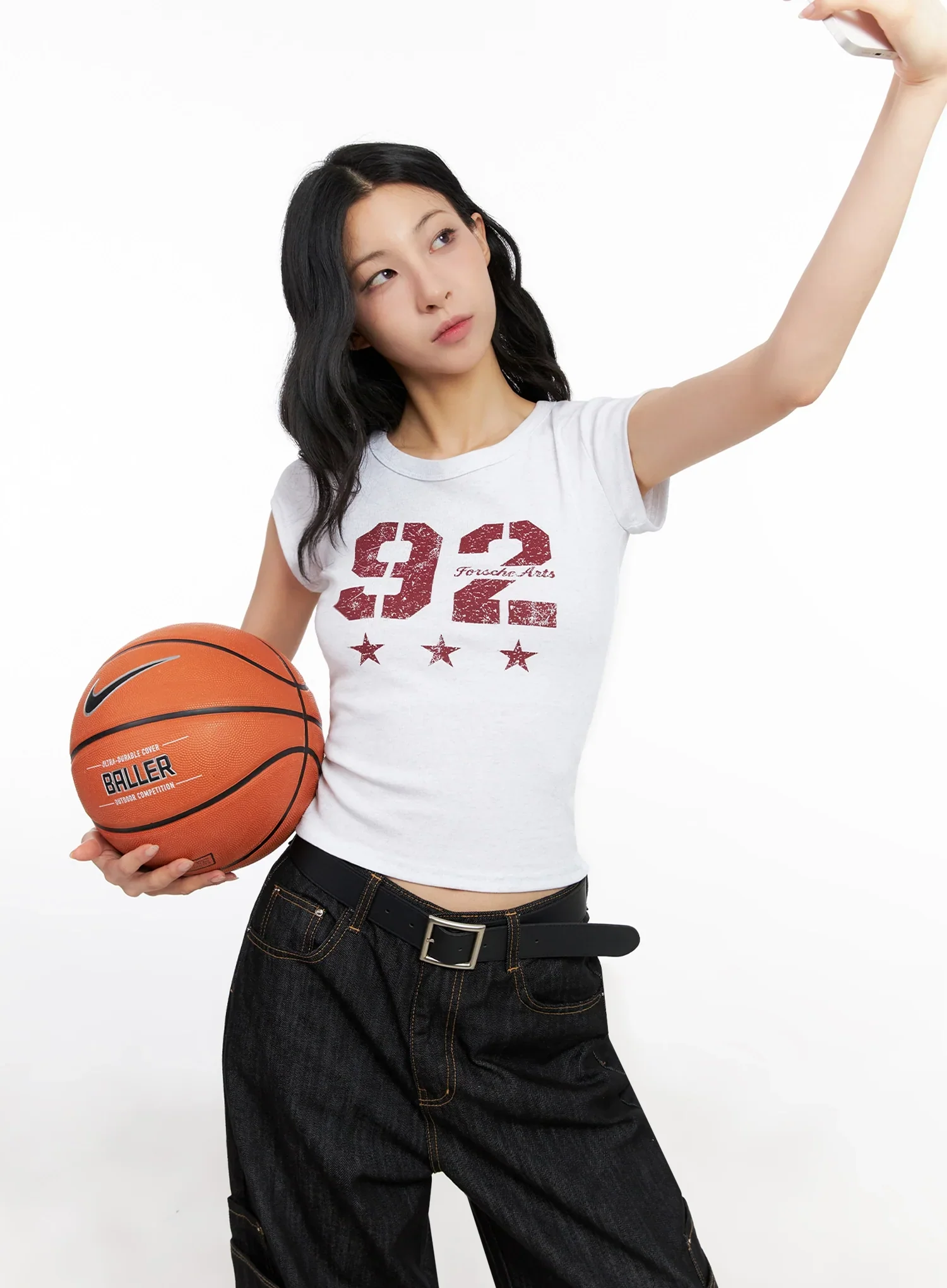 Dahee Wide-Leg Cargo Jeans IG508 - Image 17