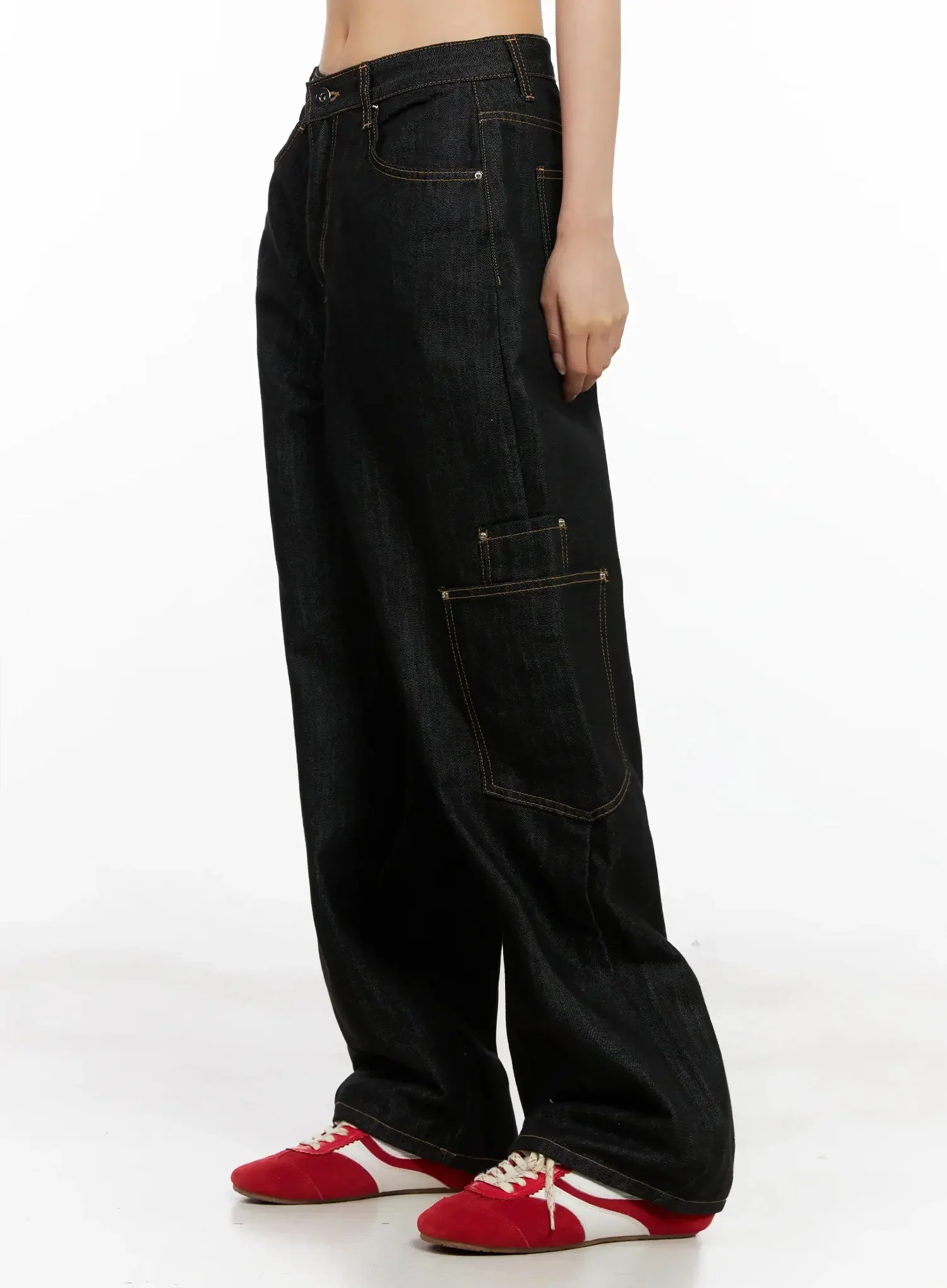 Dahee Wide-Leg Cargo Jeans IG508 - Image 8