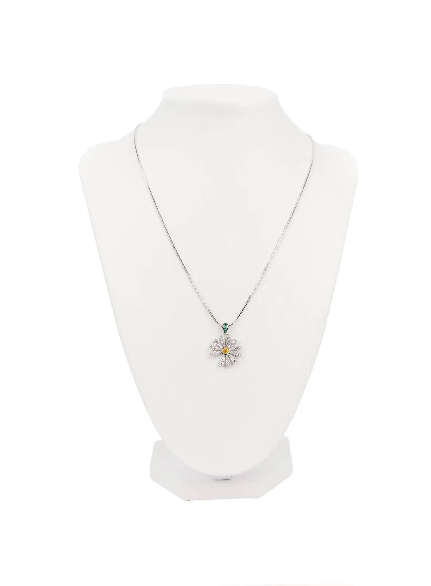 Daisy Cubic Pendant Necklace CA508 - Image 3