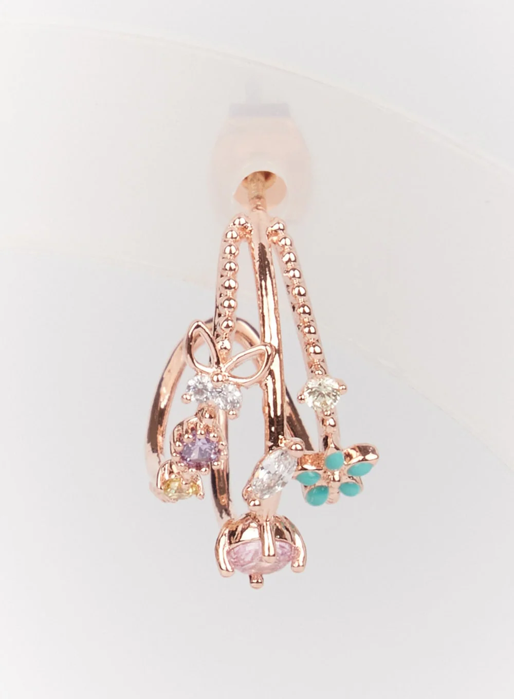 Daisy Triple Flower Stem Earrings IM528