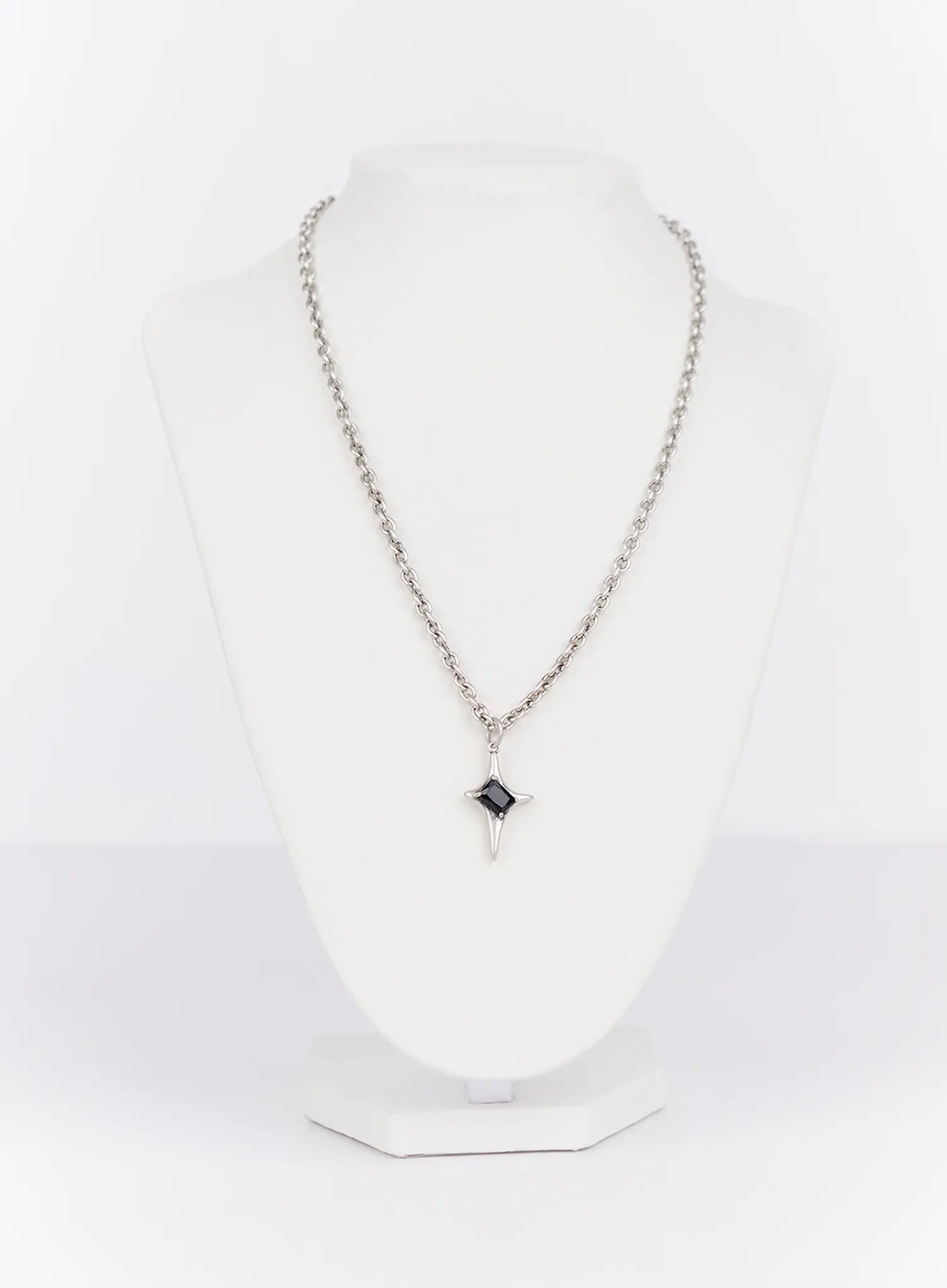 Dark Star Cross Chain Necklace IN514 - Image 2